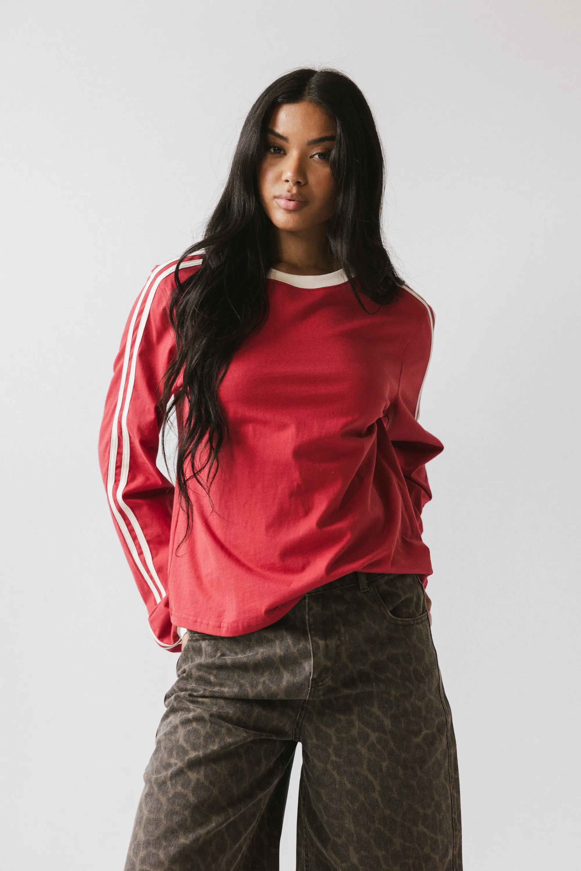 Romy Striped top in Red sold by bohme