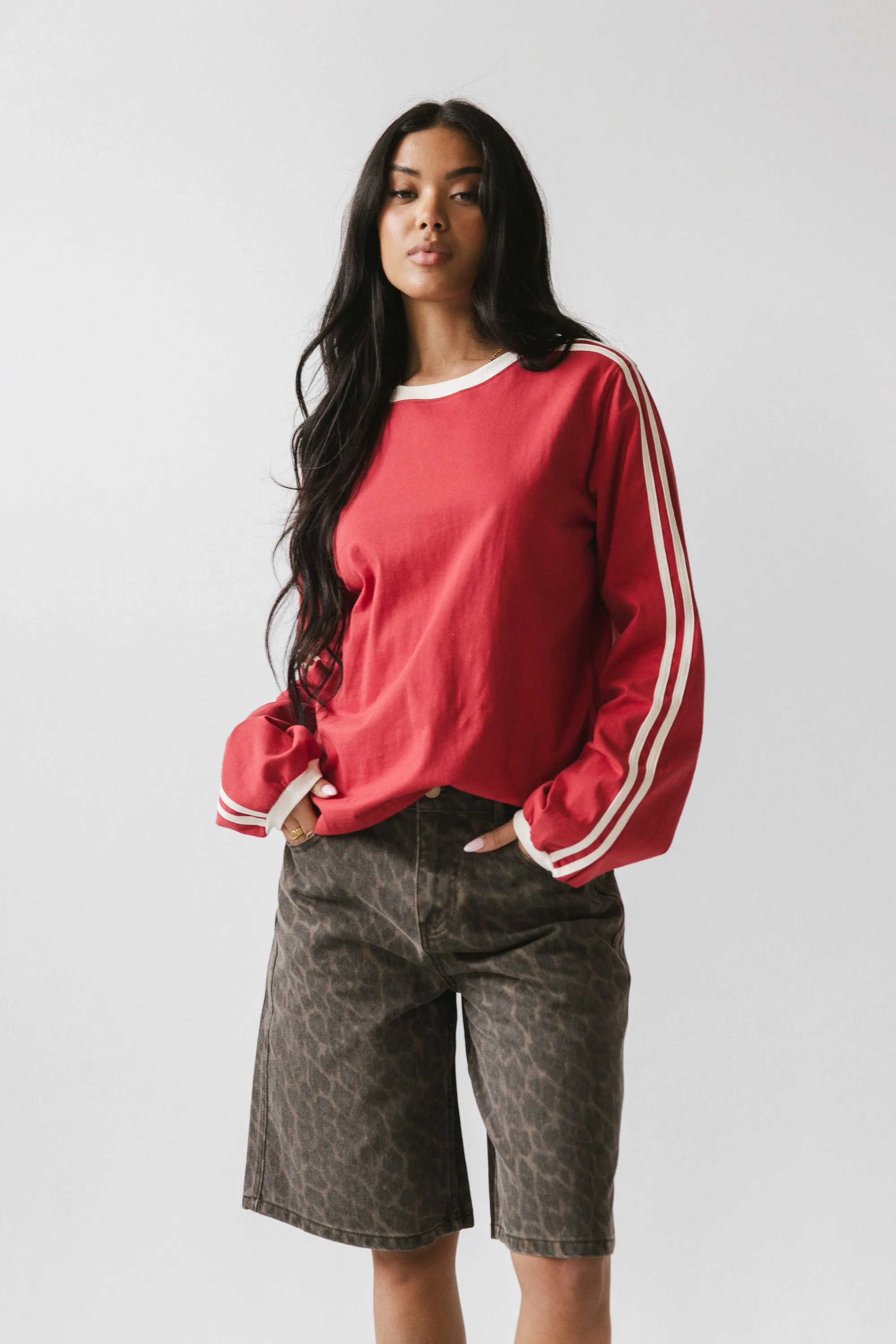 Romy Striped top in Red sold by bohme product image thumbnail 3