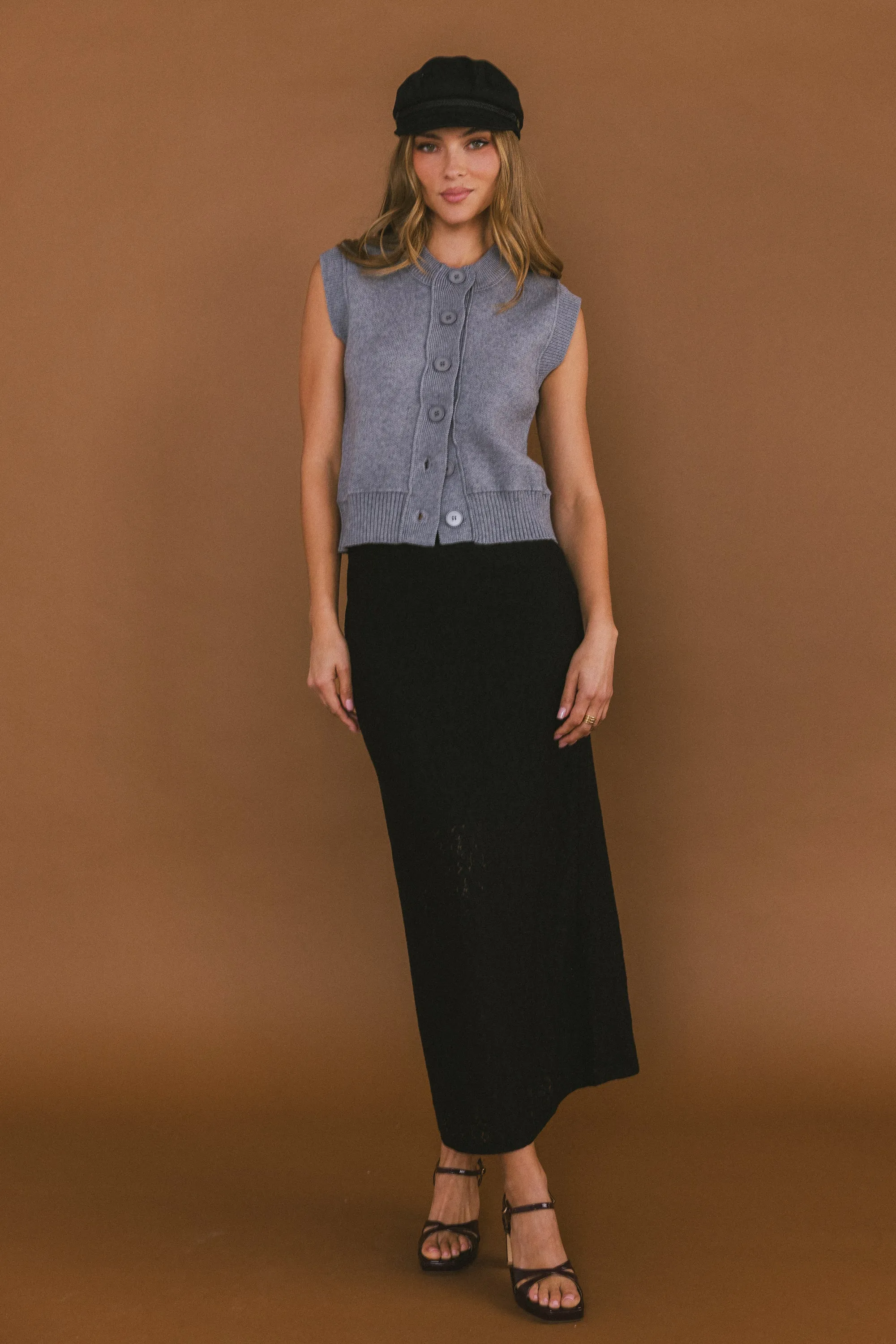 Tori Sweater Vest in Grey sold by bohme product image thumbnail 2