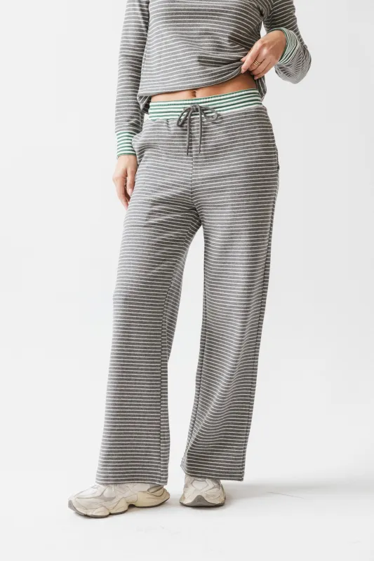 April Striped Pants in Grey sold by bohme