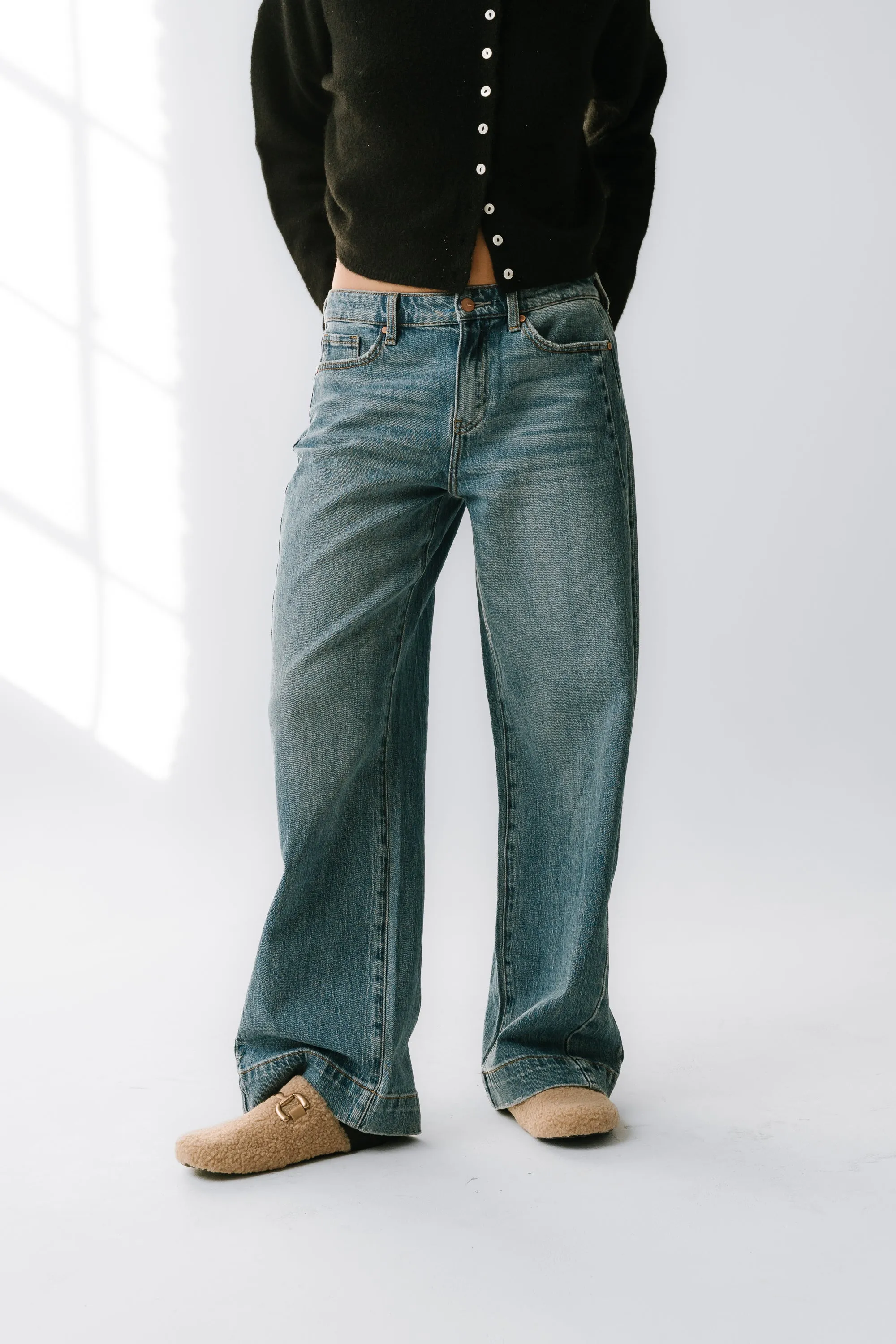 Eddie Wide Leg Jeans sold by bohme