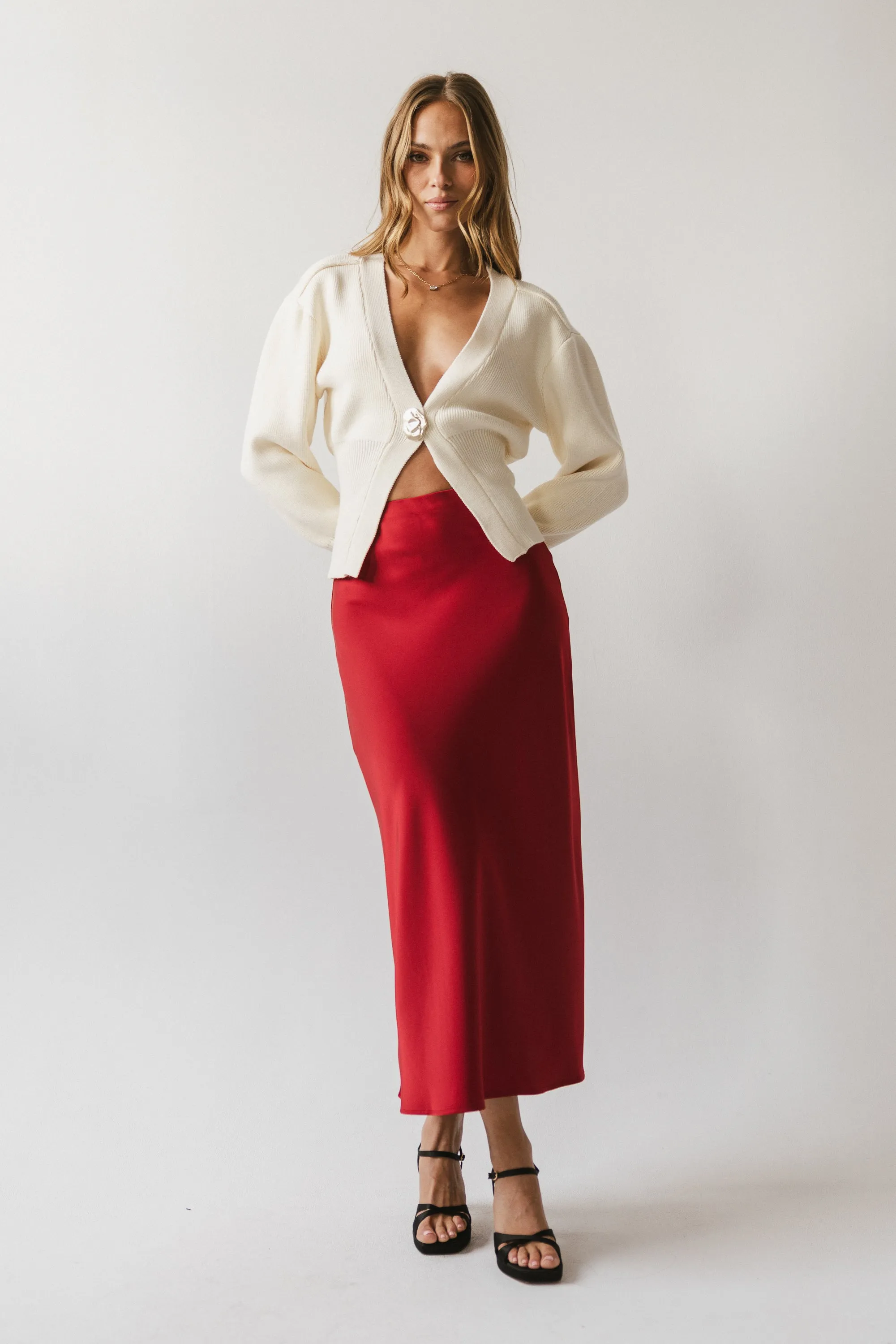 Minnie Knit Cardigan in Cream sold by bohme product image thumbnail 5