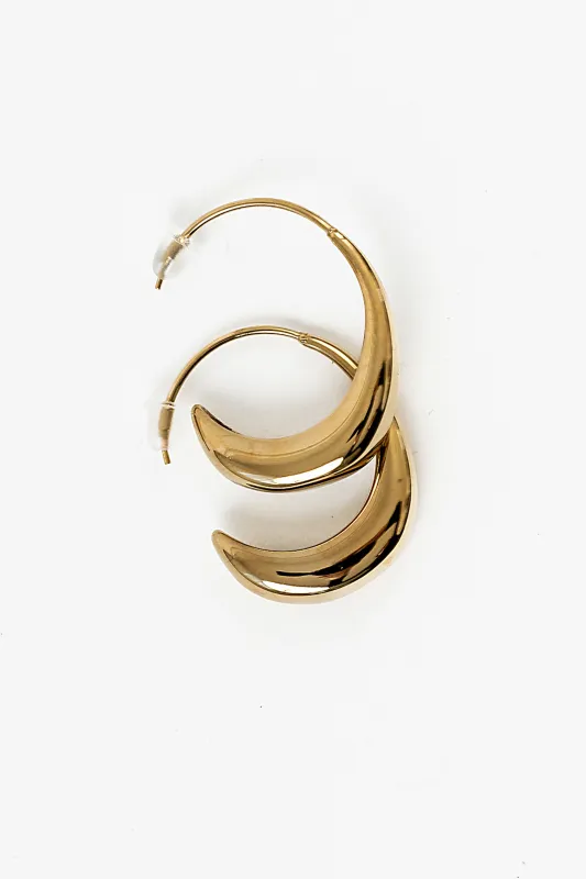 Roman Hoop Earrings in Gold sold by bohme