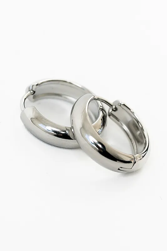 Laury Hoop Earrings in Silver sold by bohme