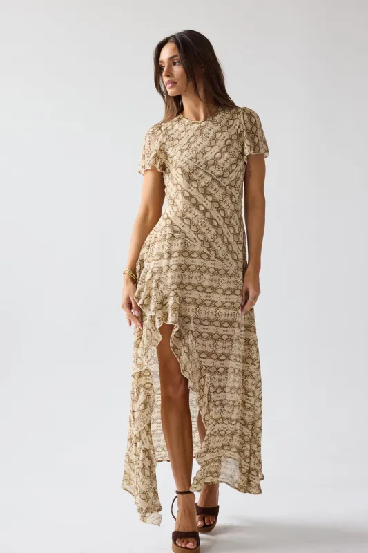 Debbie Snake Maxi Dress sold by bohme