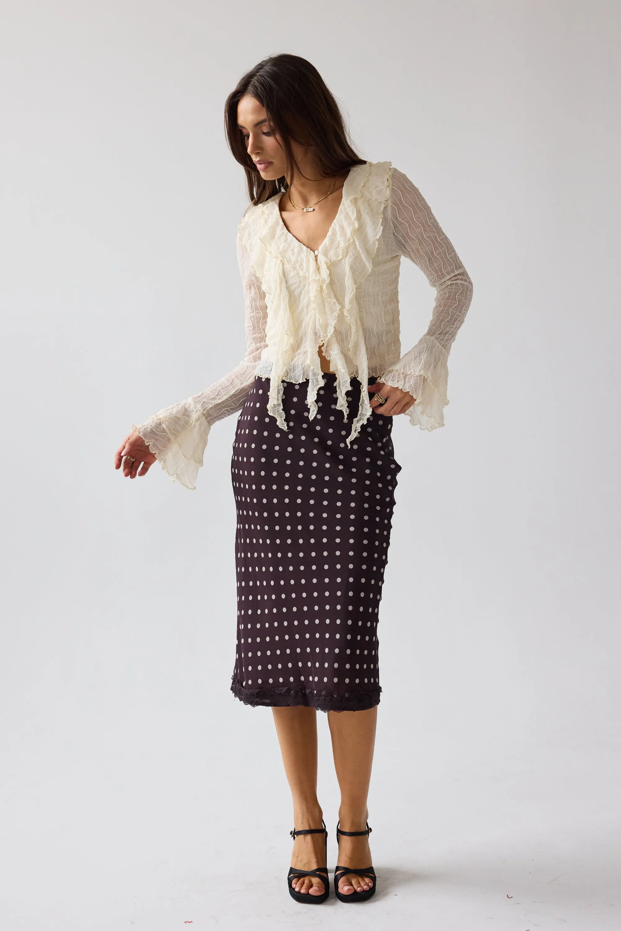 Croft Polka Dot Midi Skirt sold by bohme product image thumbnail 5