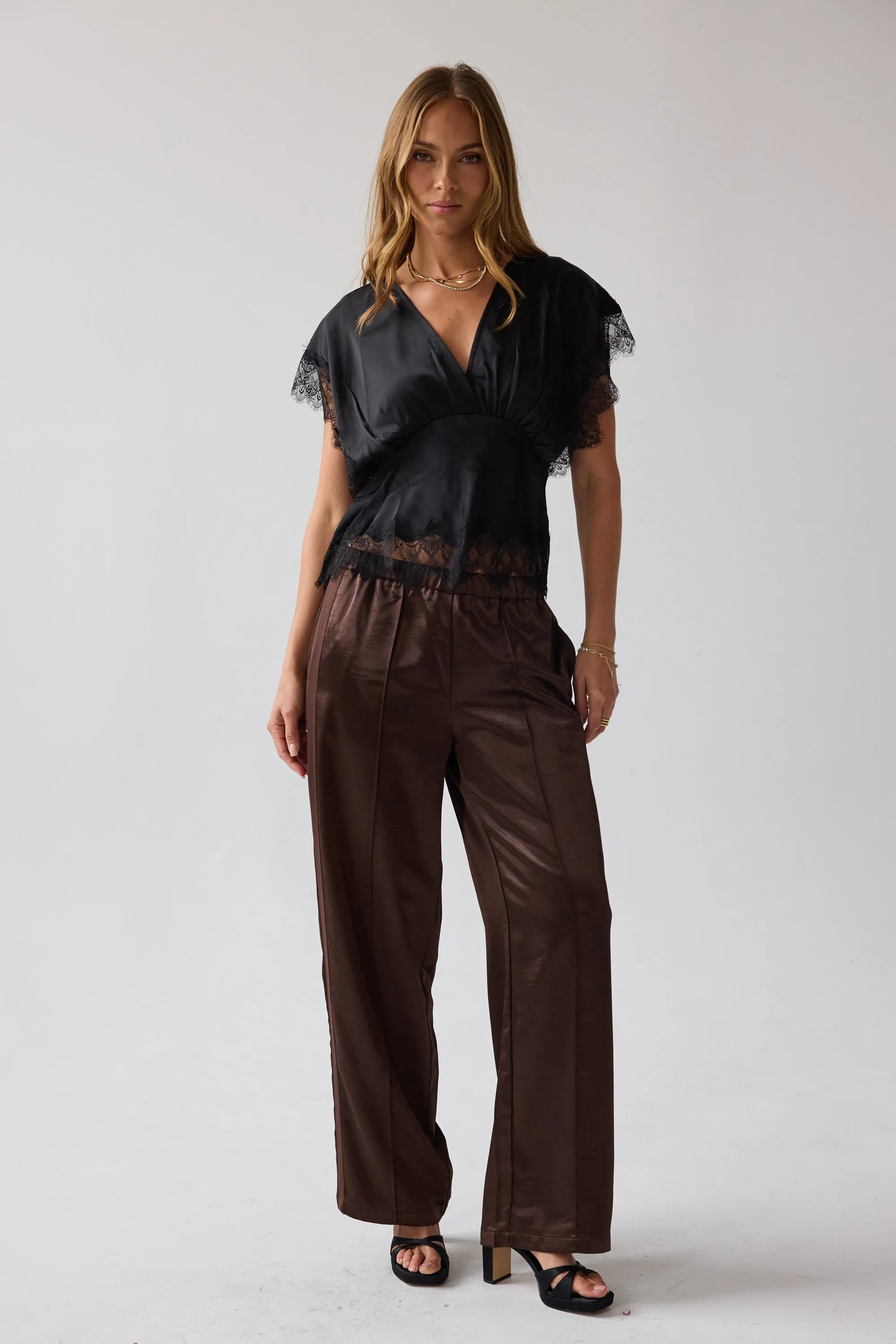 Chelsea Satin Blouse in Black - FINAL SALE sold by bohme product image thumbnail 4