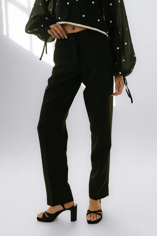 Mitchel Straight Leg Trouser in Black sold by bohme