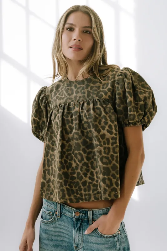 Trixie Leopard Blouse made by bohme