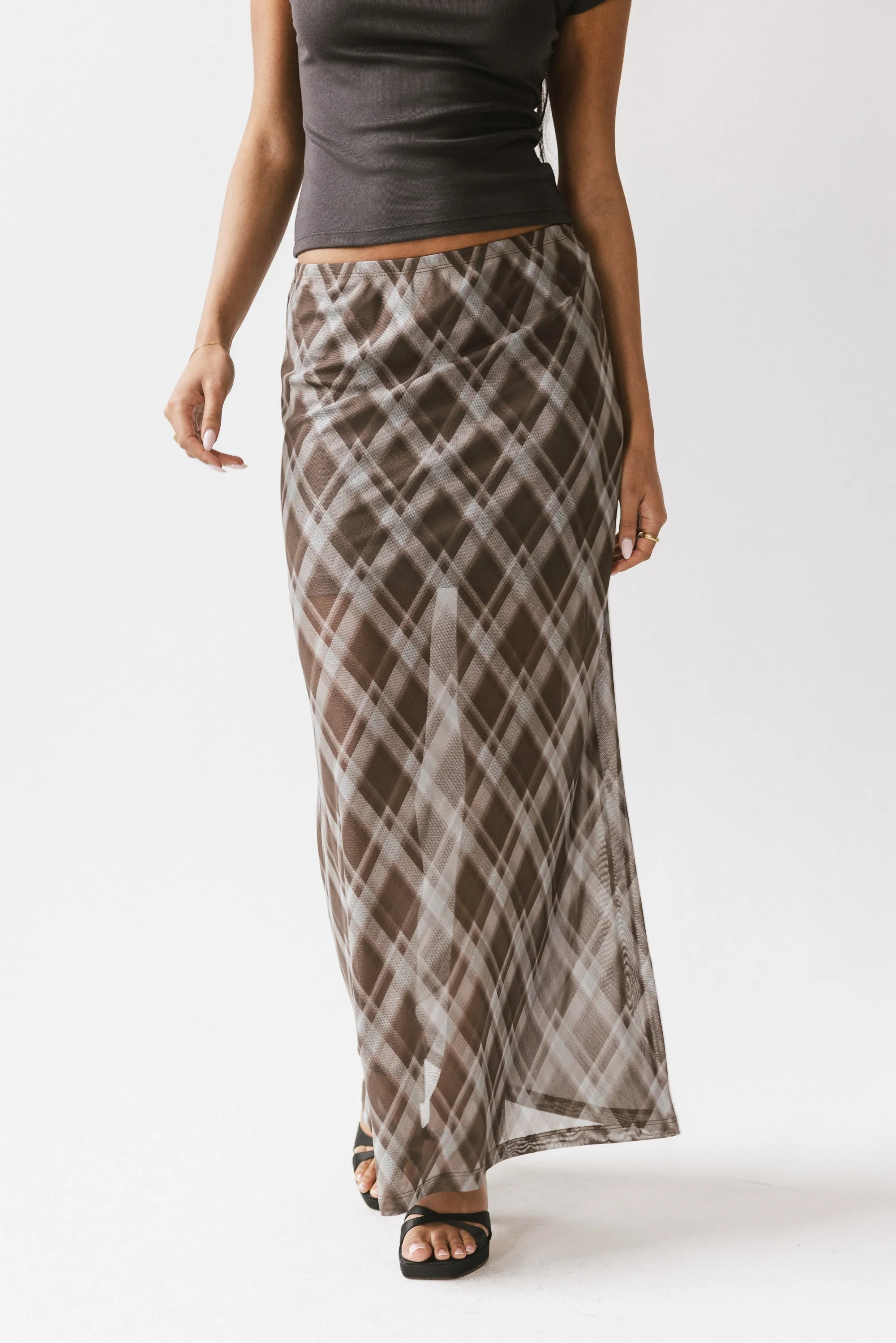 Cecily Plaid Midi Skirt sold by bohme product image thumbnail 3