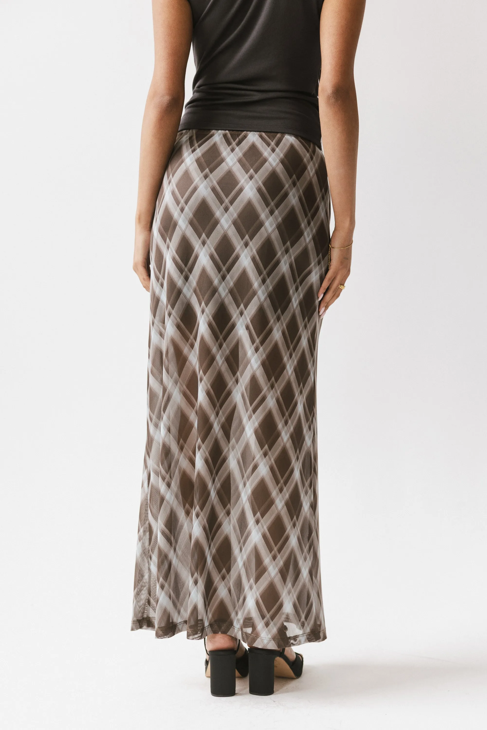 Cecily Plaid Midi Skirt sold by bohme product image thumbnail 4