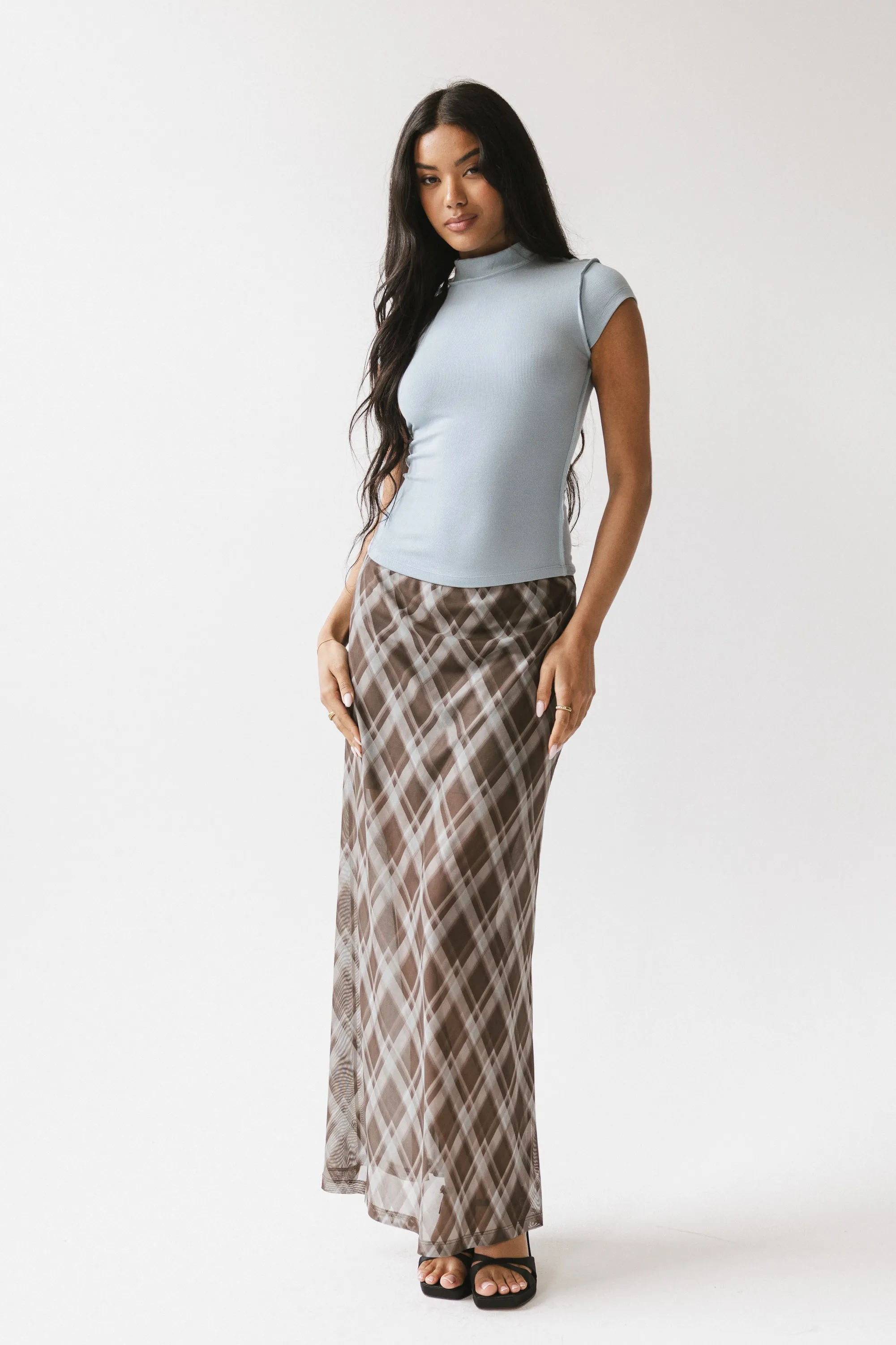 Cecily Plaid Midi Skirt sold by bohme product image thumbnail 5