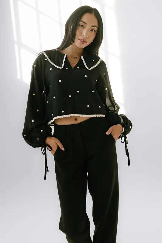 Yara Polka Dot Blouse sold by bohme