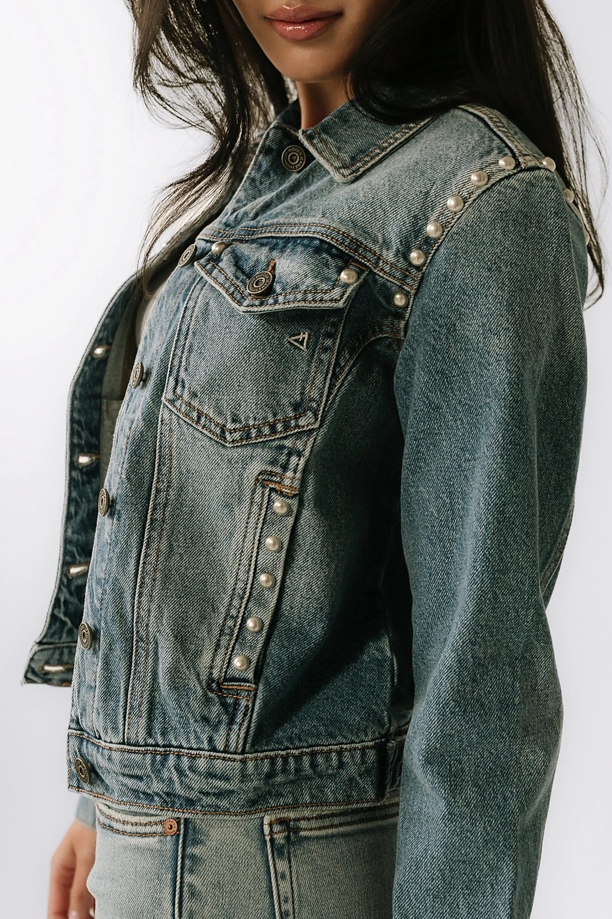 Majorca Studded Denim Jacket sold by bohme product image thumbnail 4