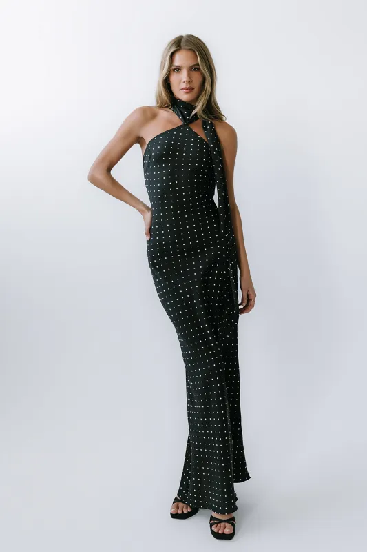 Max Polka Dot Maxi Dress sold by bohme