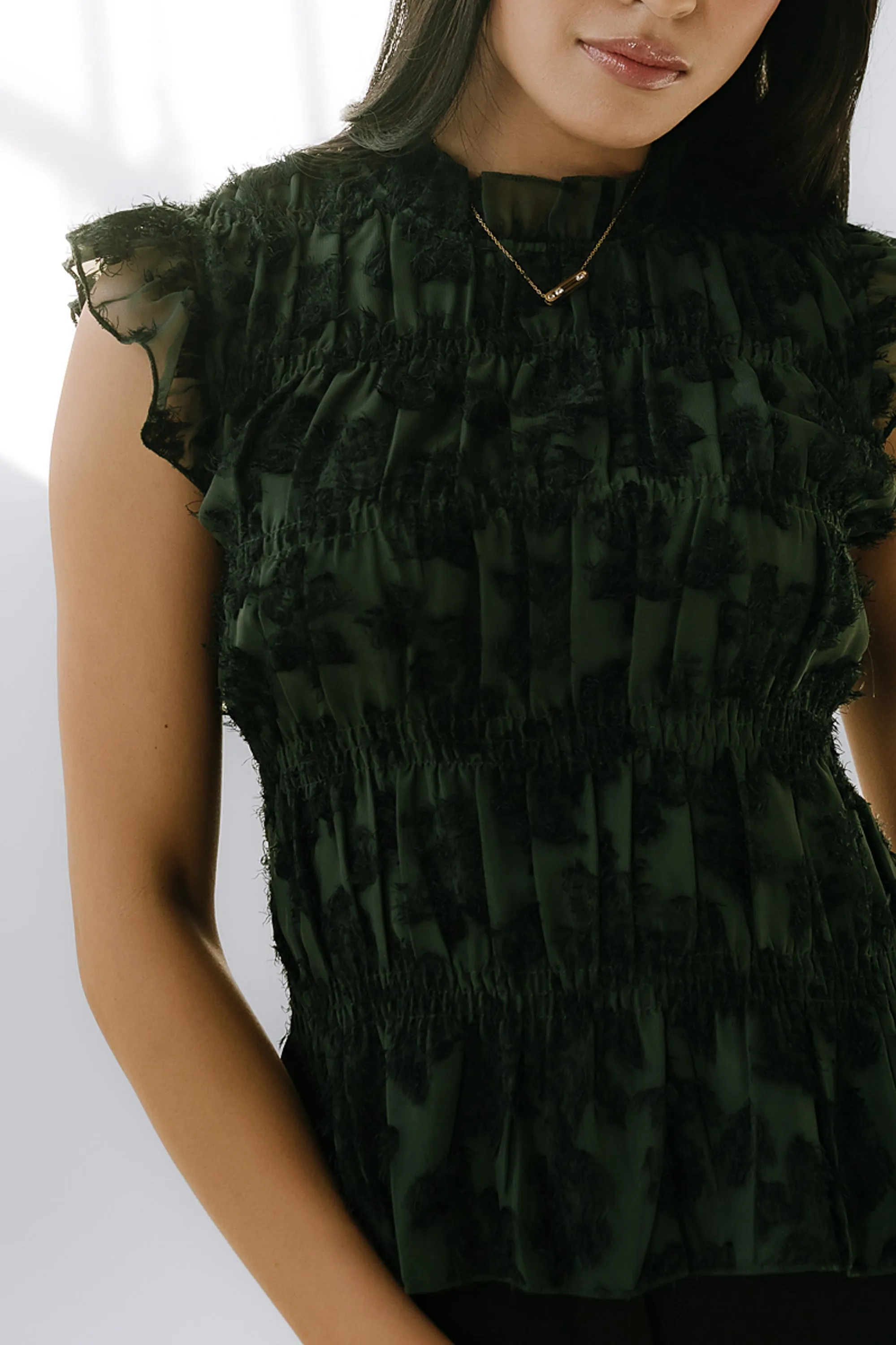 Rodney Smocked Blouse in Green sold by bohme product image thumbnail 2