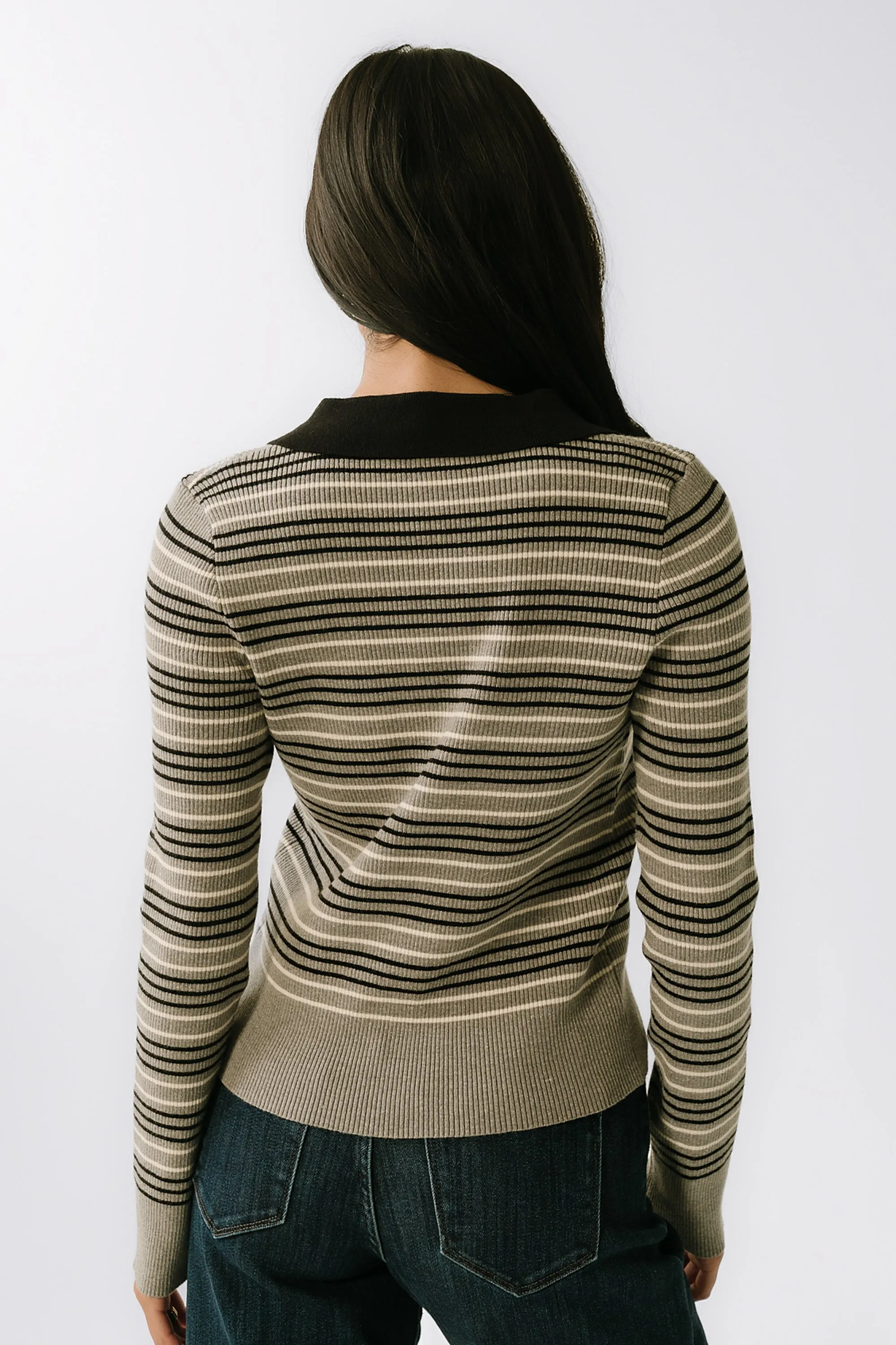 Romero Striped Sweater in Grey sold by bohme product image thumbnail 2