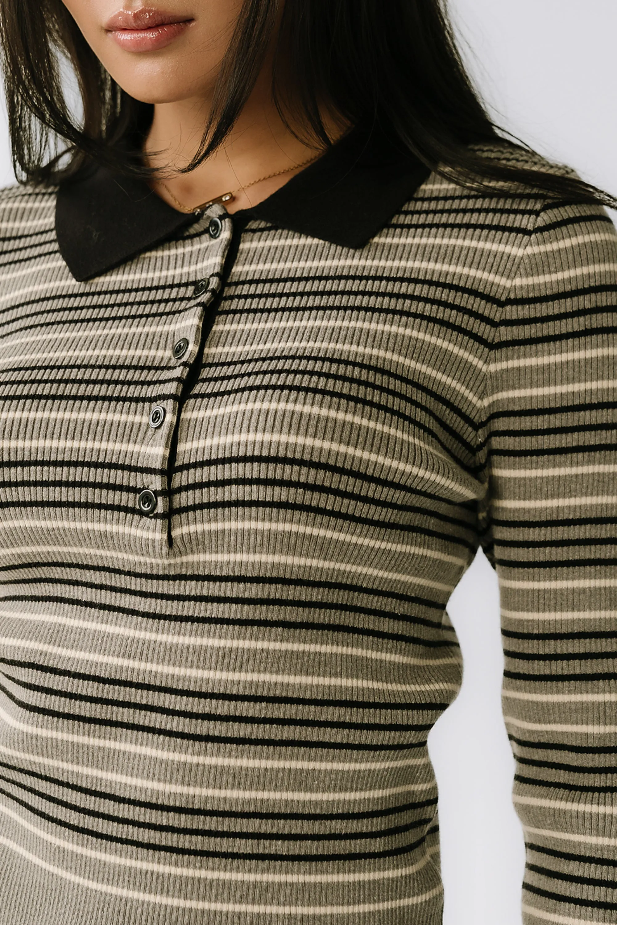 Romero Striped Sweater in Grey sold by bohme product image thumbnail 3
