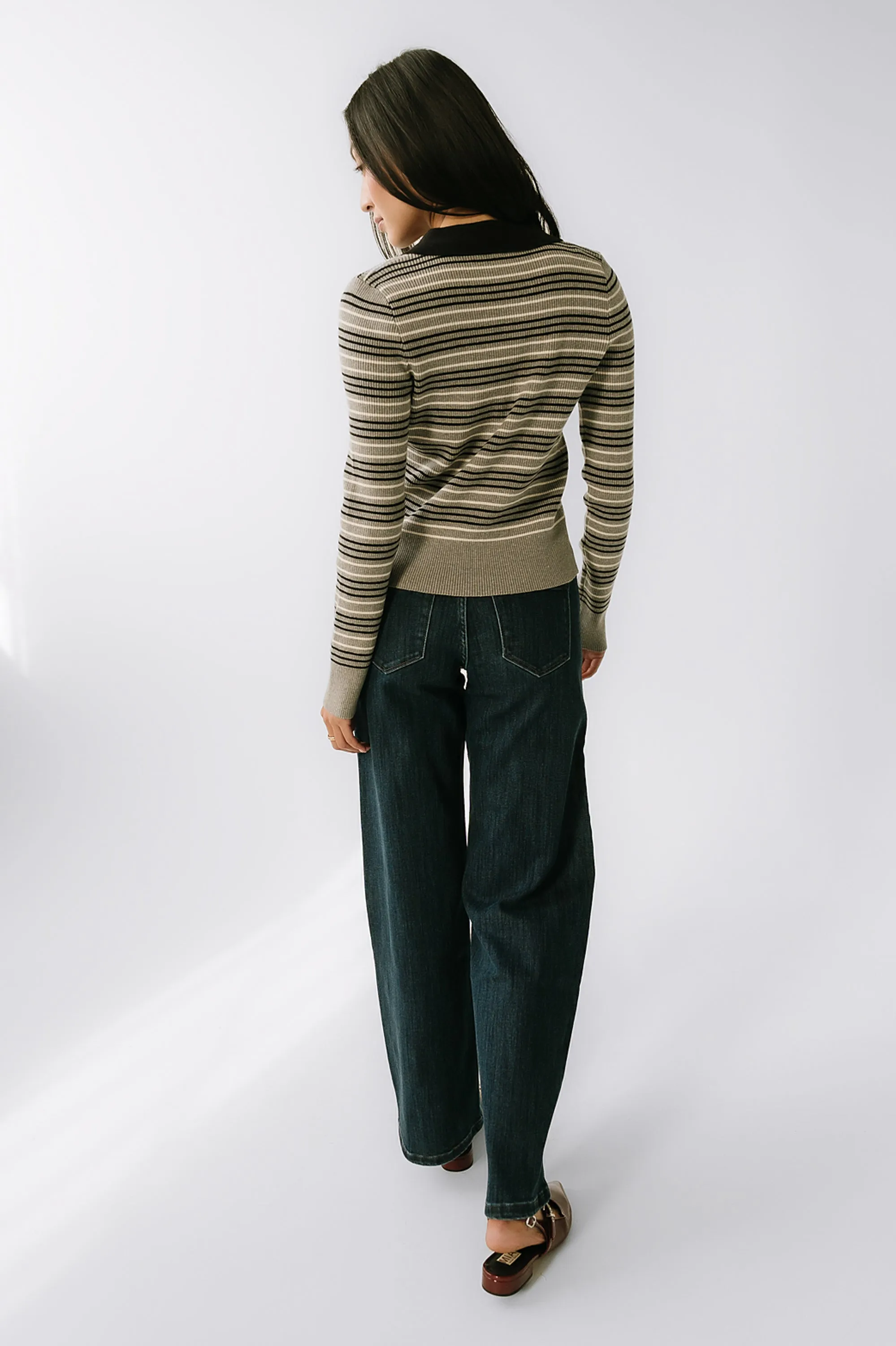 Romero Striped Sweater in Grey sold by bohme product image thumbnail 5