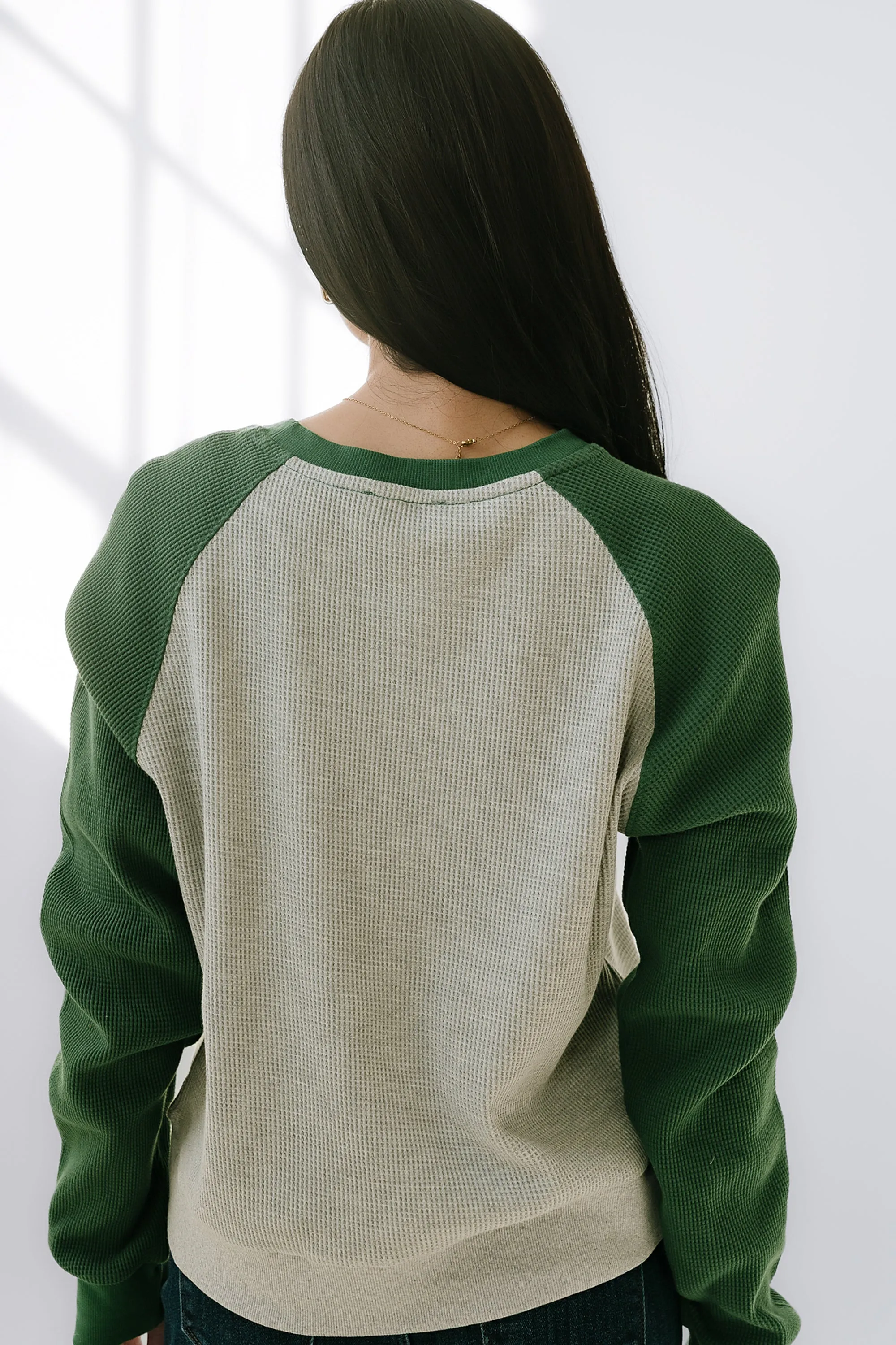 Franklin Contrast Top in Green sold by bohme product image thumbnail 5