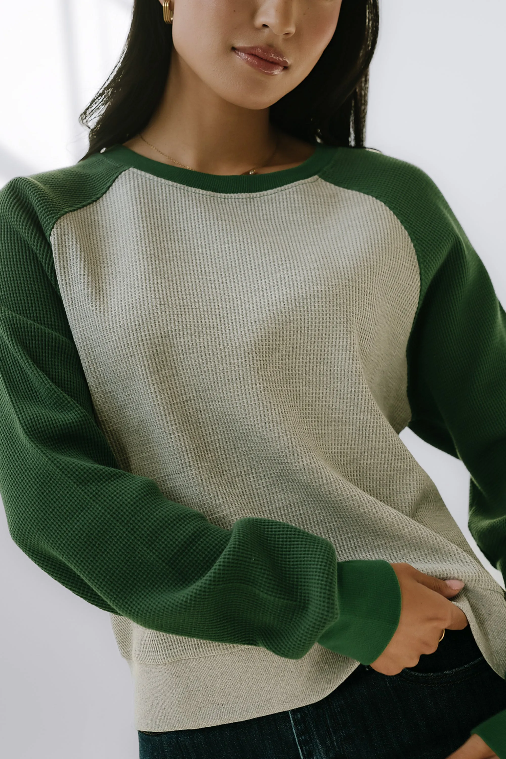 Franklin Contrast Top in Green sold by bohme product image thumbnail 2