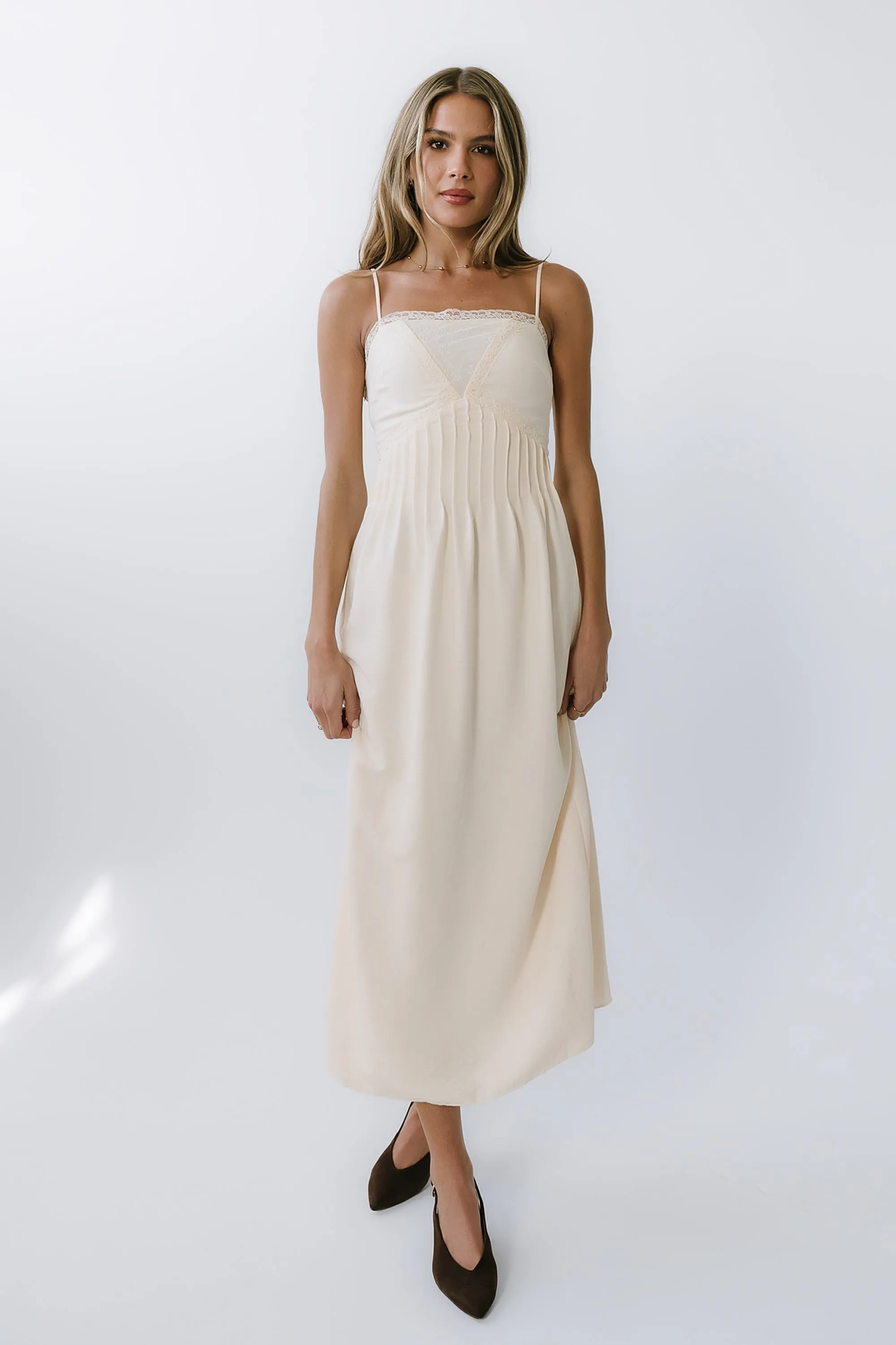 Kera Pleated Maxi Dress sold by bohme