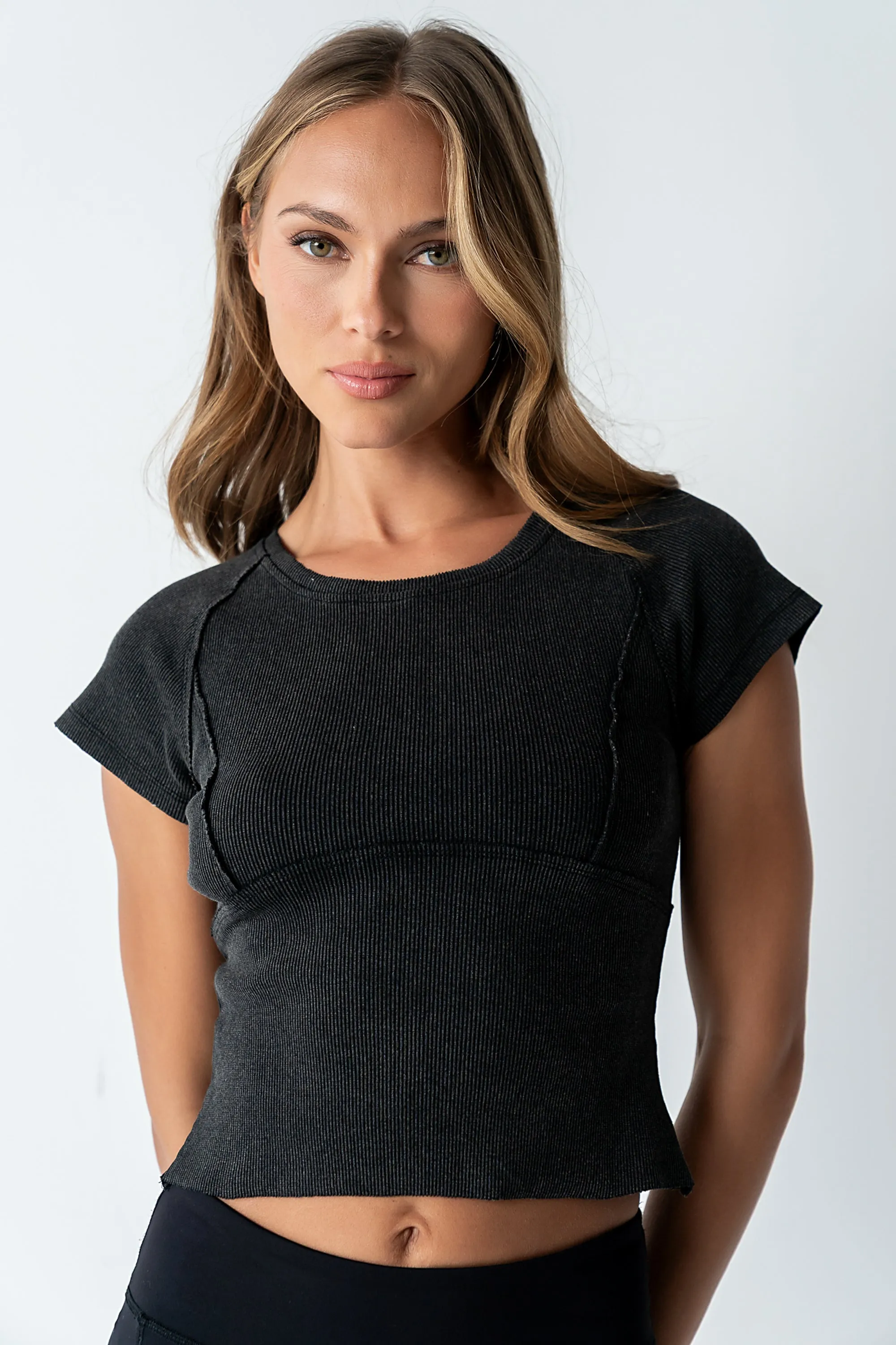 Millie Reverse Seam Top in Black - FINAL SALE sold by bohme product image thumbnail 5