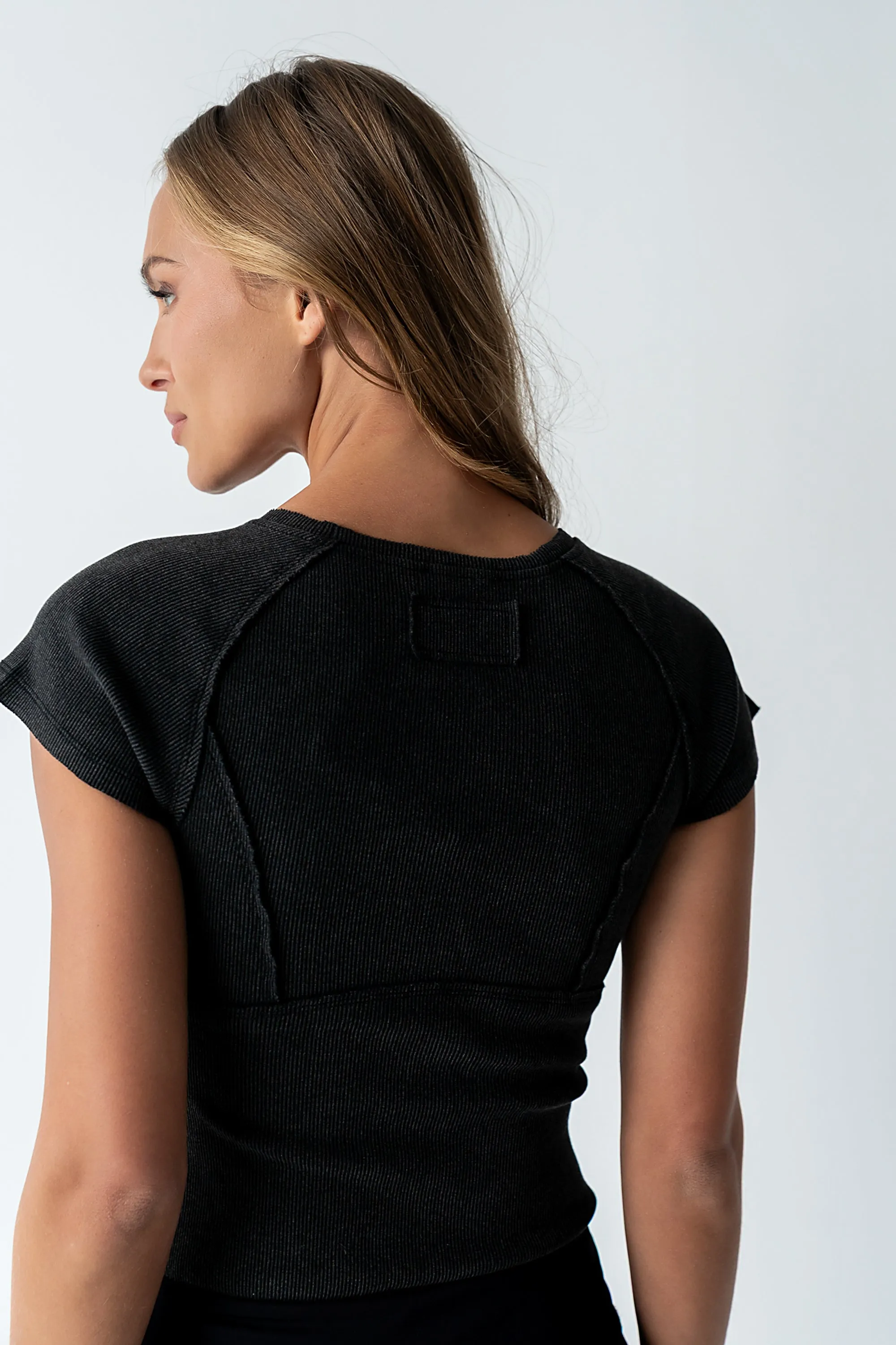 Millie Reverse Seam Top in Black - FINAL SALE sold by bohme product image thumbnail 2