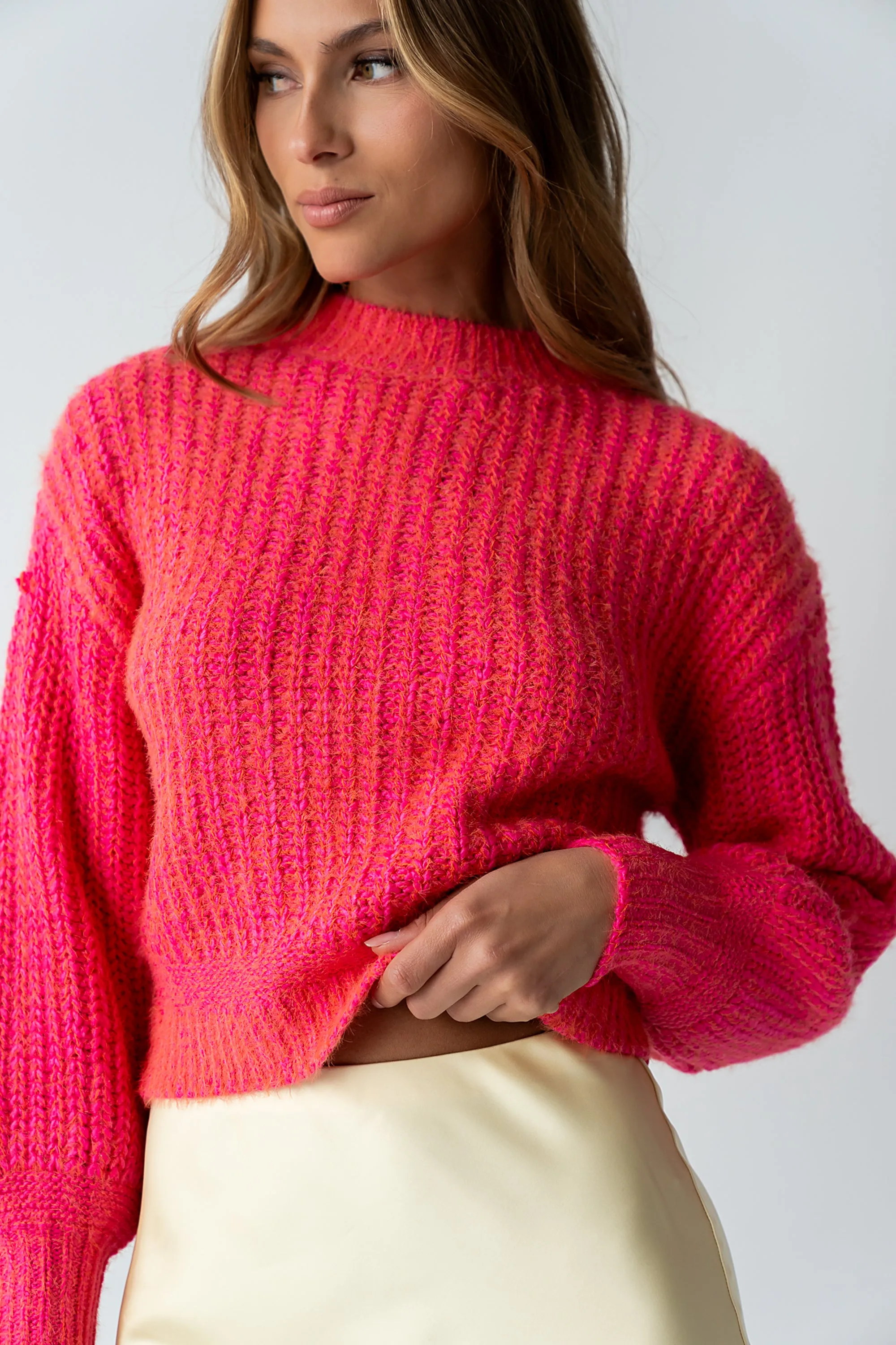 Noel Two Toned Sweater in Pink sold by bohme product image thumbnail 3