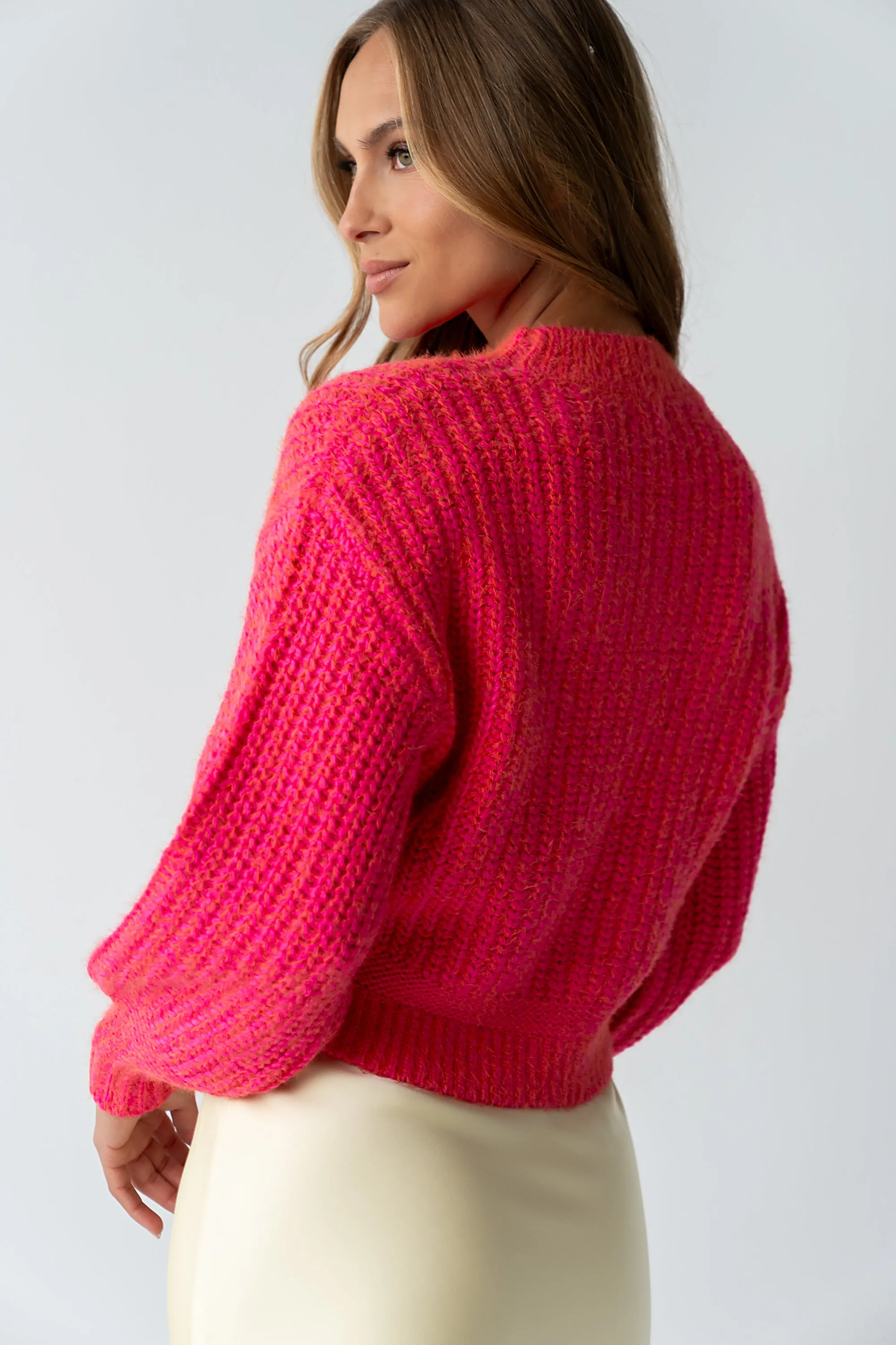 Noel Two Toned Sweater in Pink sold by bohme product image thumbnail 2
