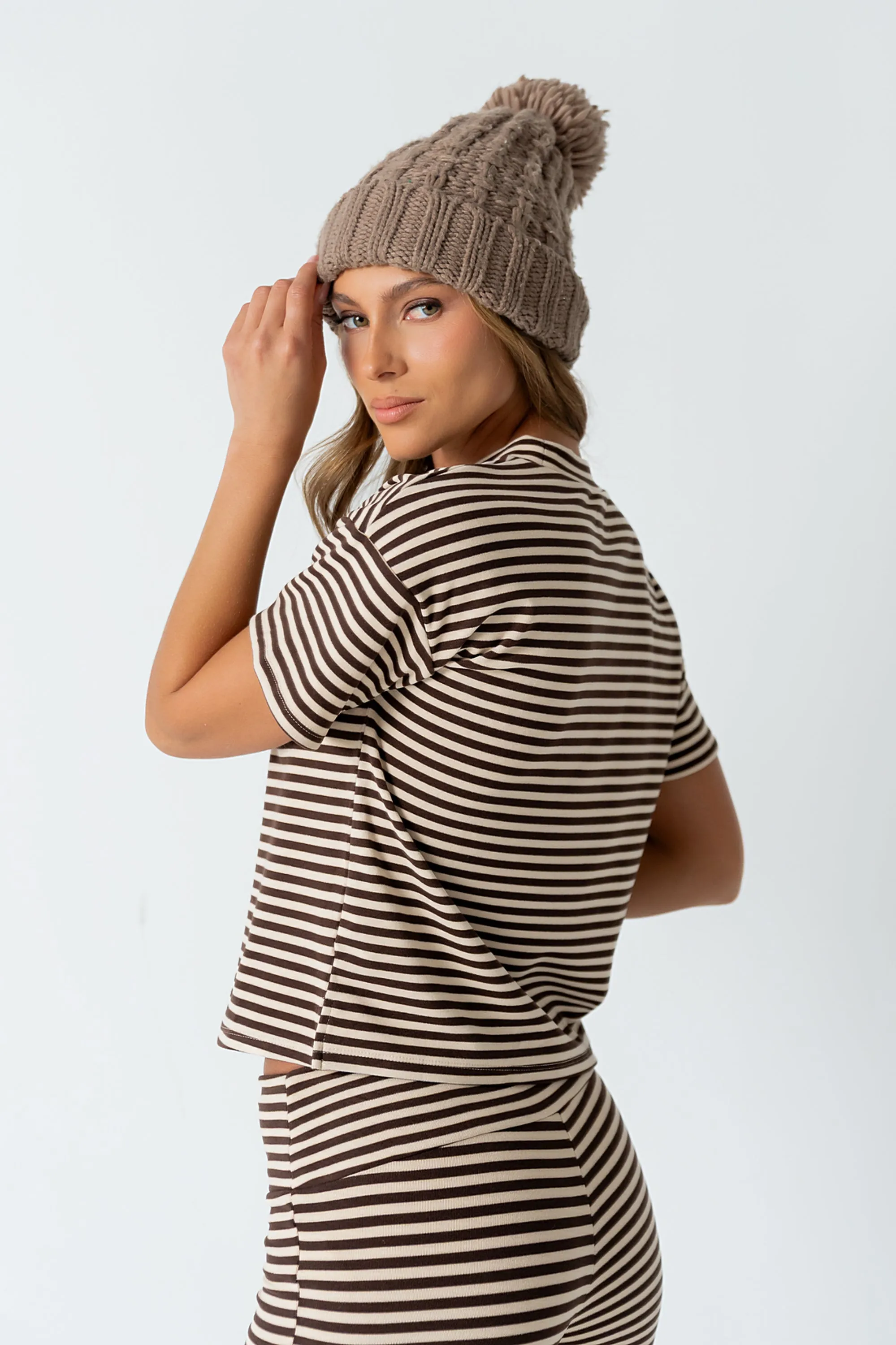 Jannet Striped Top in Brown sold by bohme product image thumbnail 5