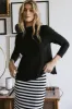 Textured Mock Neck Top in Black - FINAL SALE sold by bohme