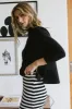 Textured Mock Neck Top in Black - FINAL SALE sold by bohme