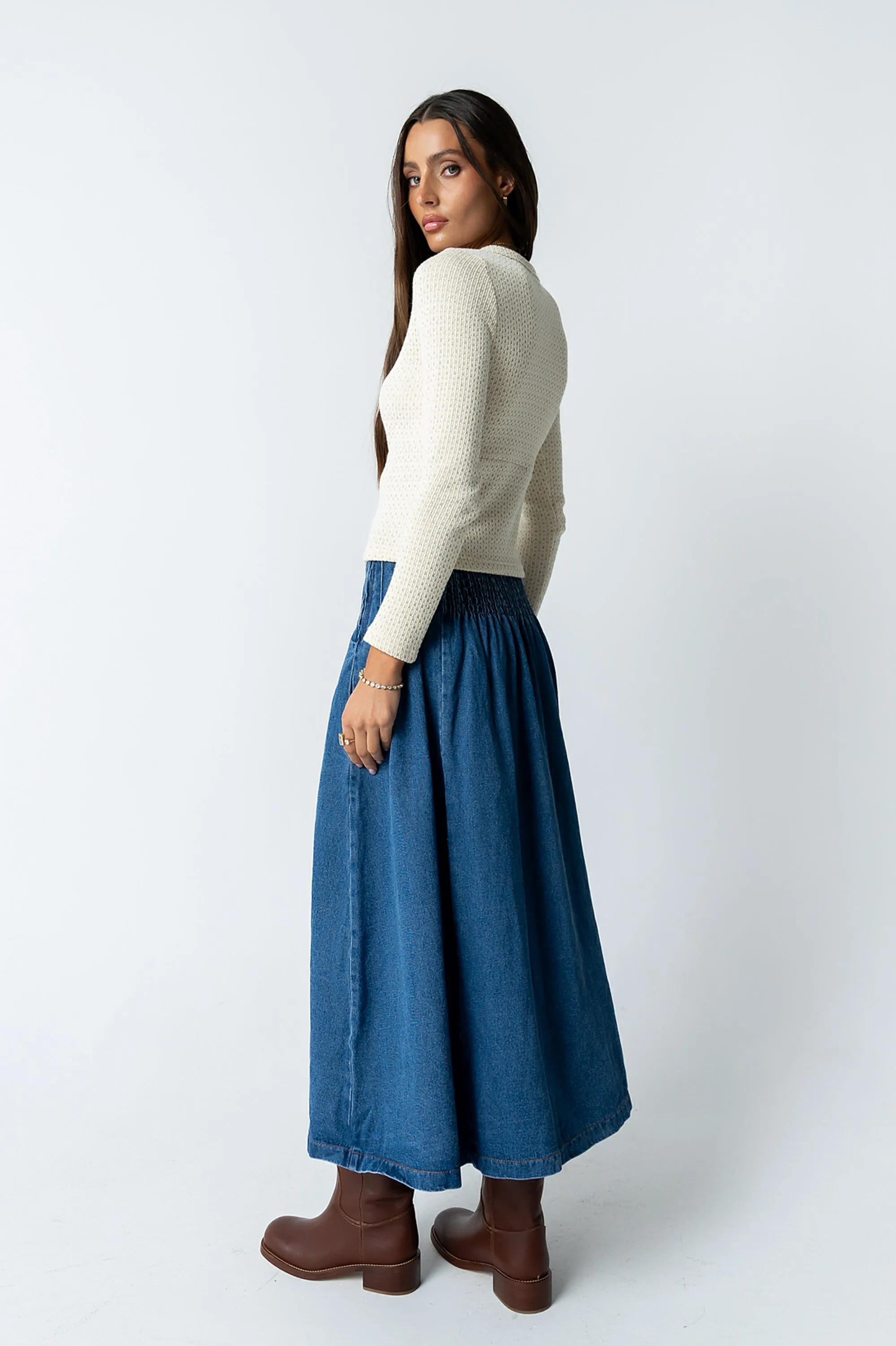 Mindy Button Front Sweater in Multi sold by bohme product image thumbnail 3