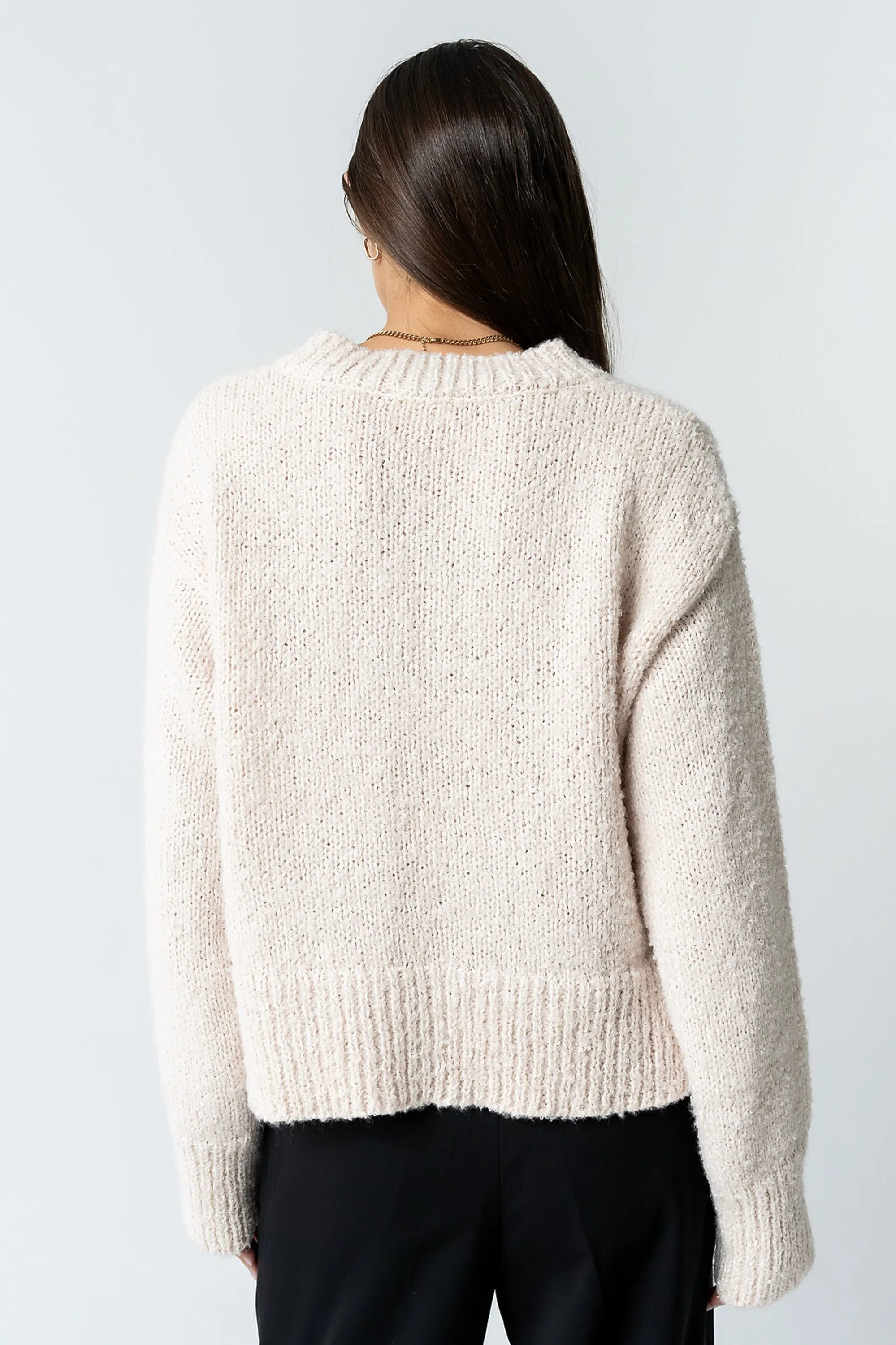 Junie Fuzzy Sweater in Cream sold by bohme product image thumbnail 2