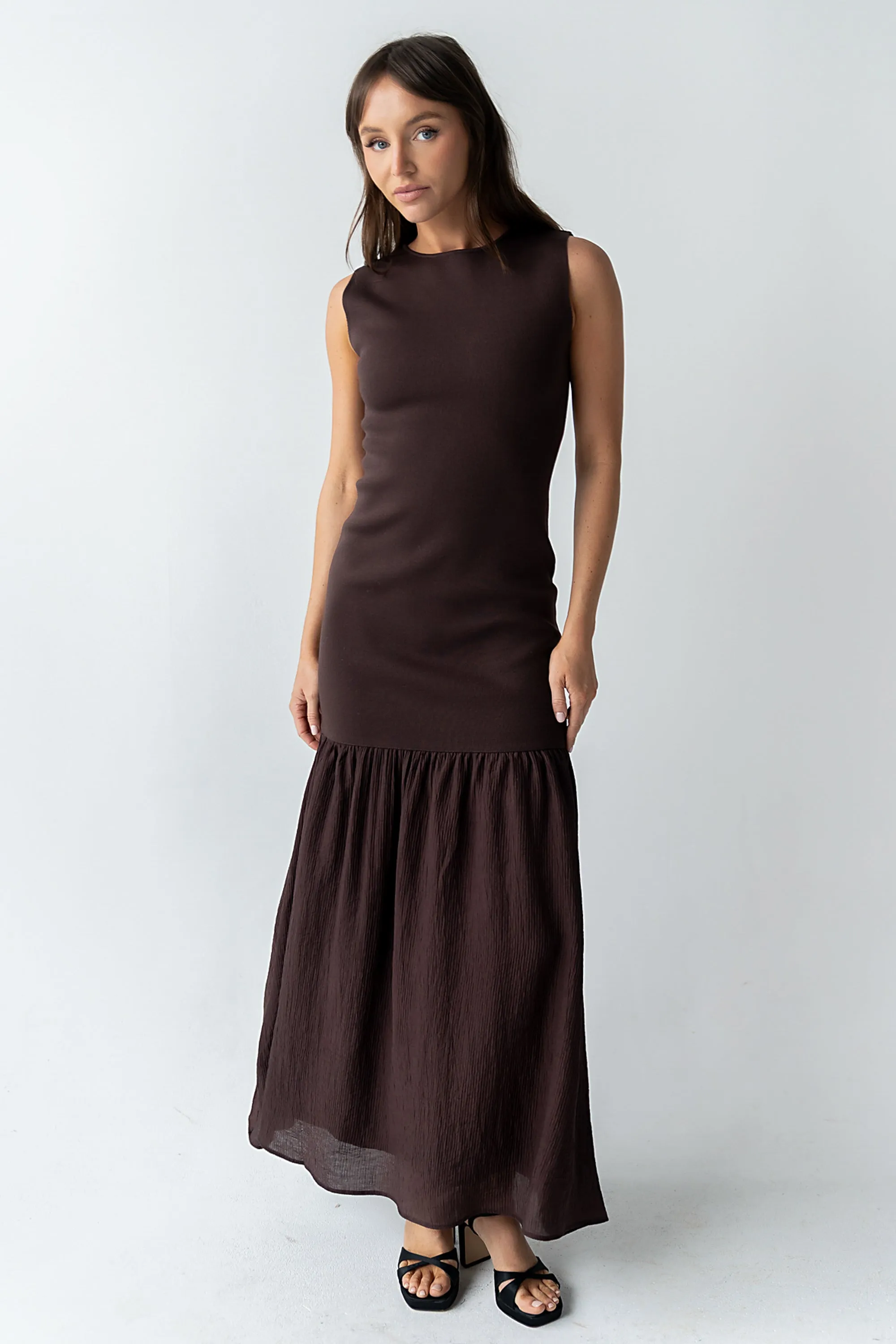 Lindsey Mermaid Maxi Dress in Brown - FINAL SALE sold by bohme product image thumbnail 4