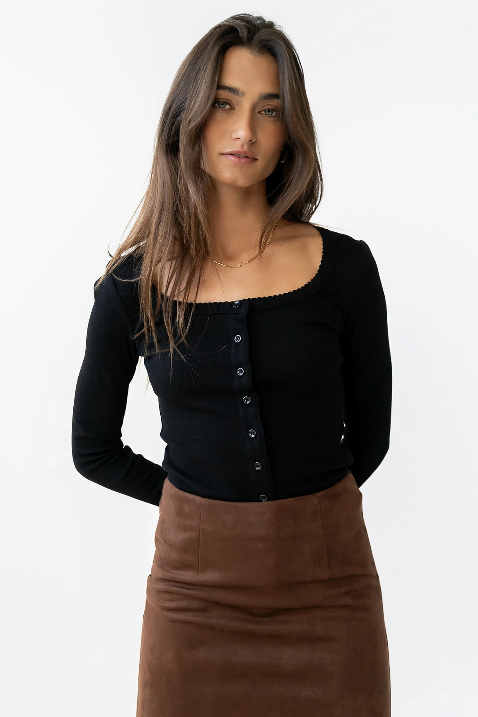 Pura Knit Top in Black sold by bohme product image thumbnail 4