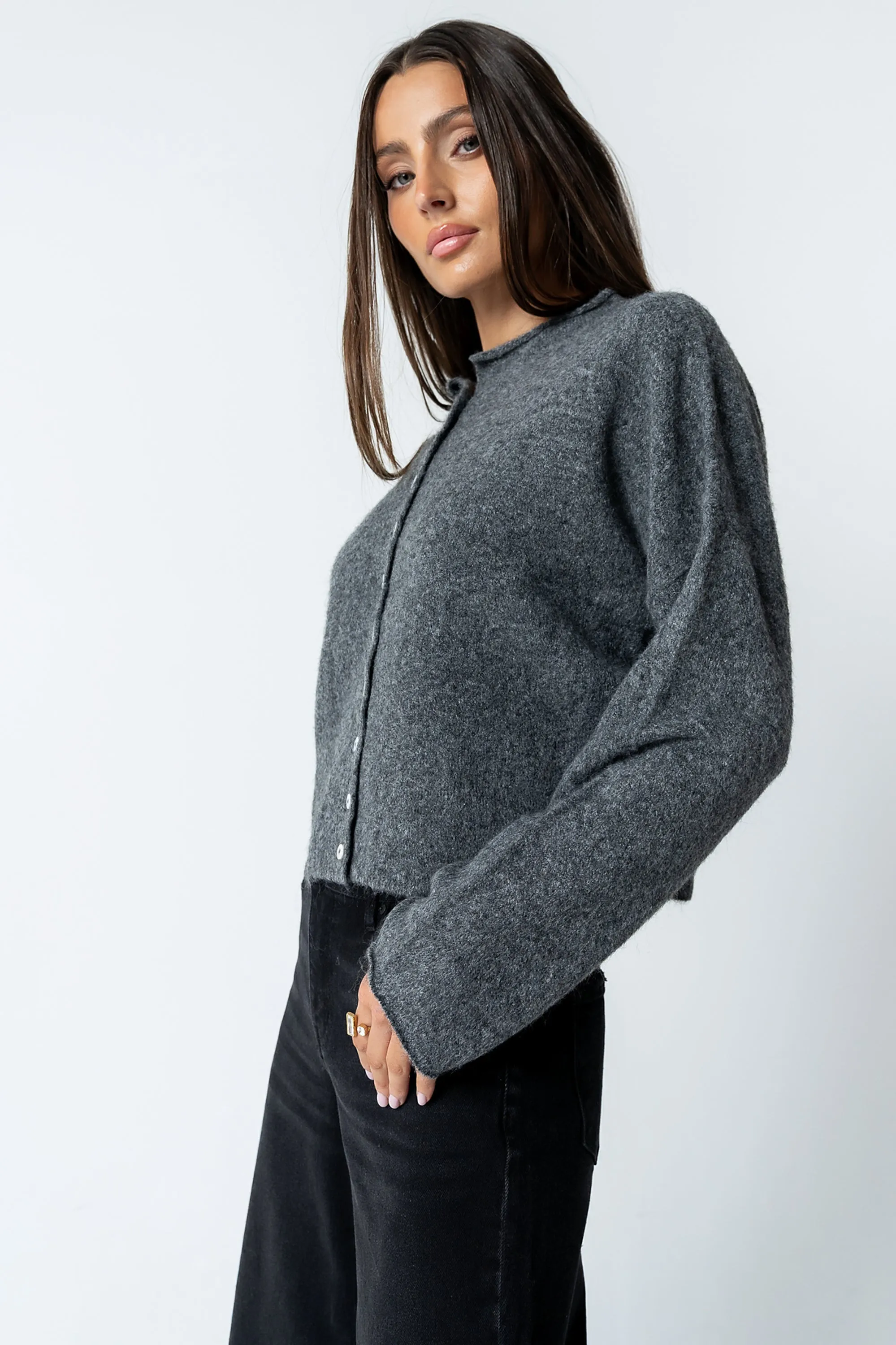 Maci Cardigan in Charcoal sold by bohme product image thumbnail 4