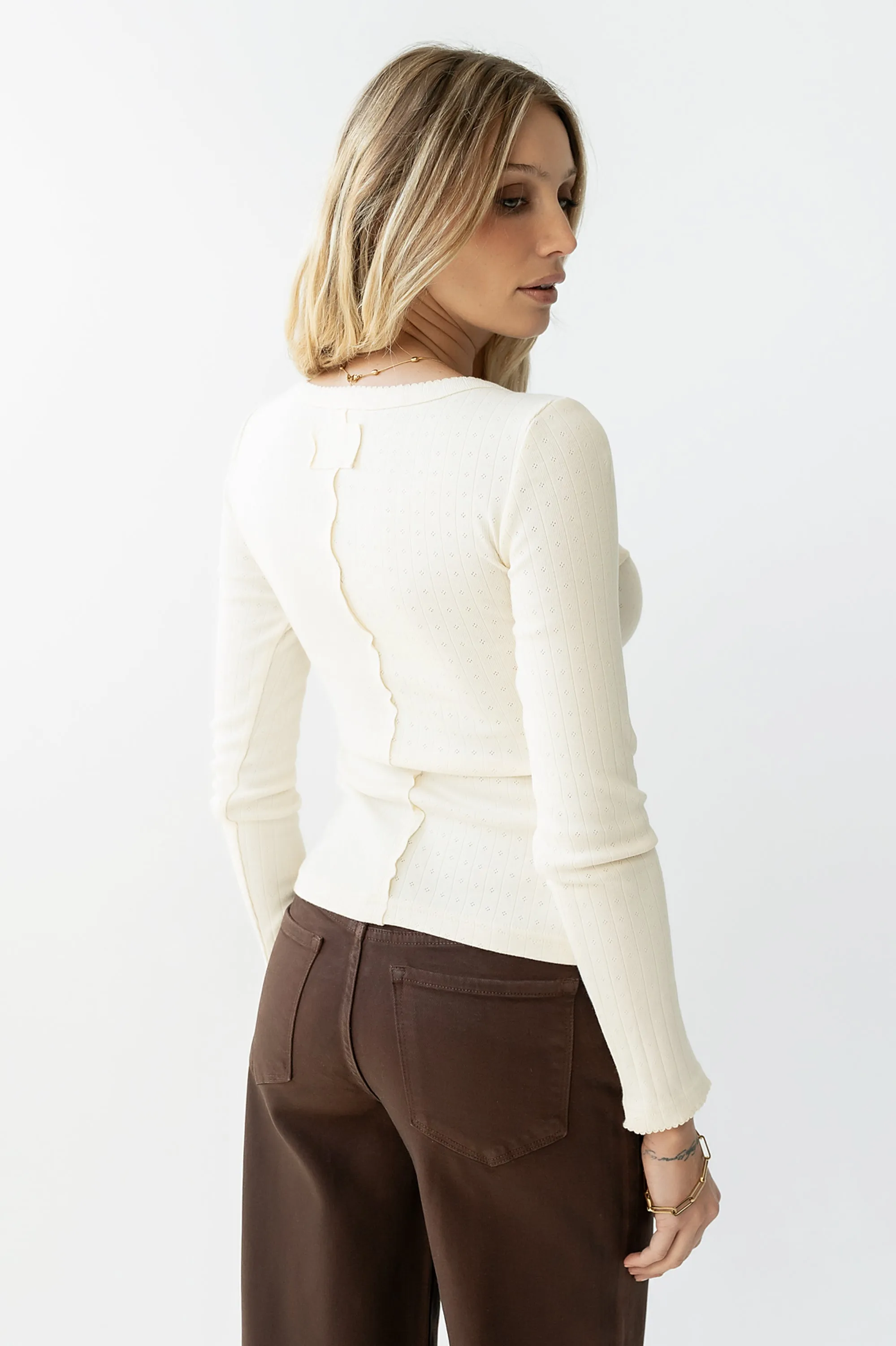 Pura Knit Top in Cream sold by bohme product image thumbnail 2