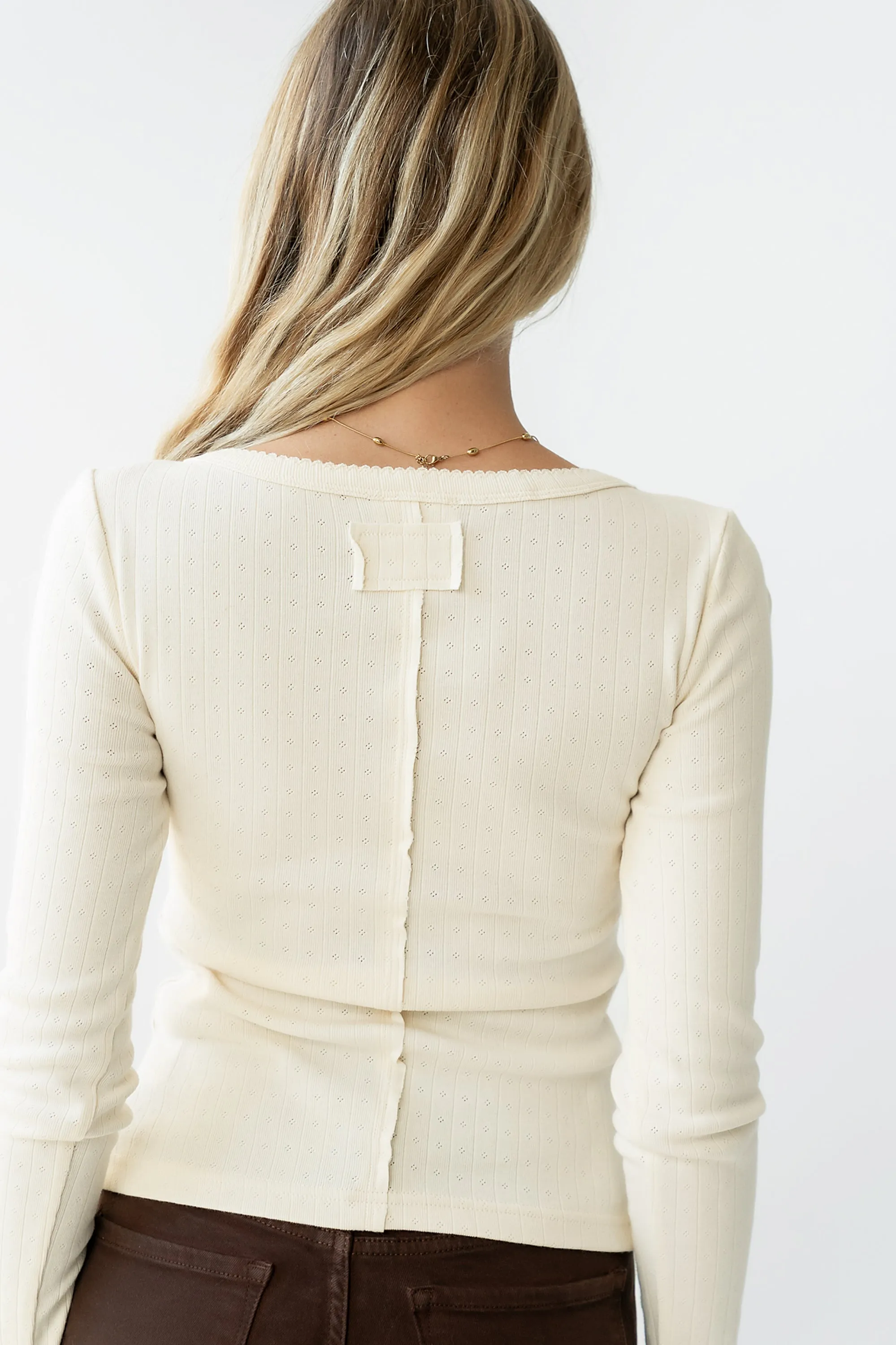 Pura Knit Top in Cream sold by bohme product image thumbnail 4