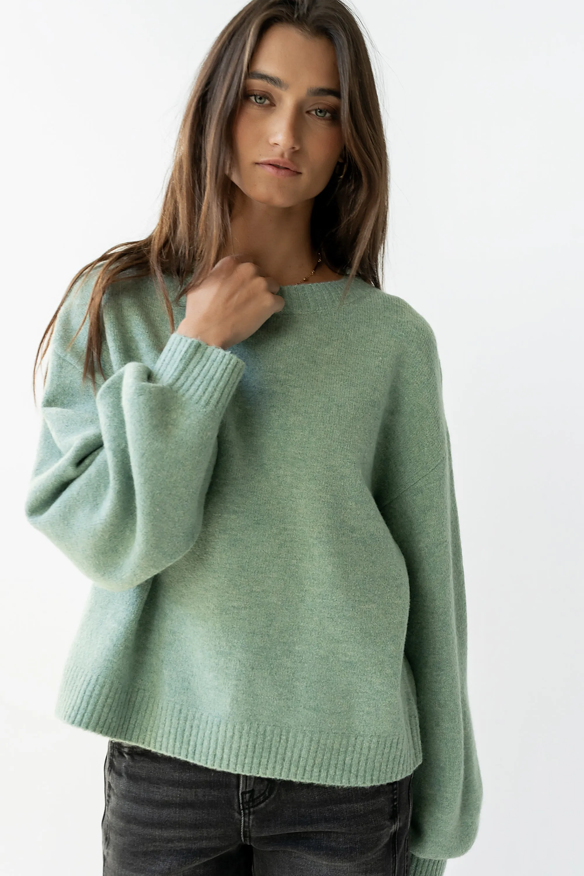 Josey Oversized Sweater in Light Blue - FINAL SALE sold by bohme product image thumbnail 4