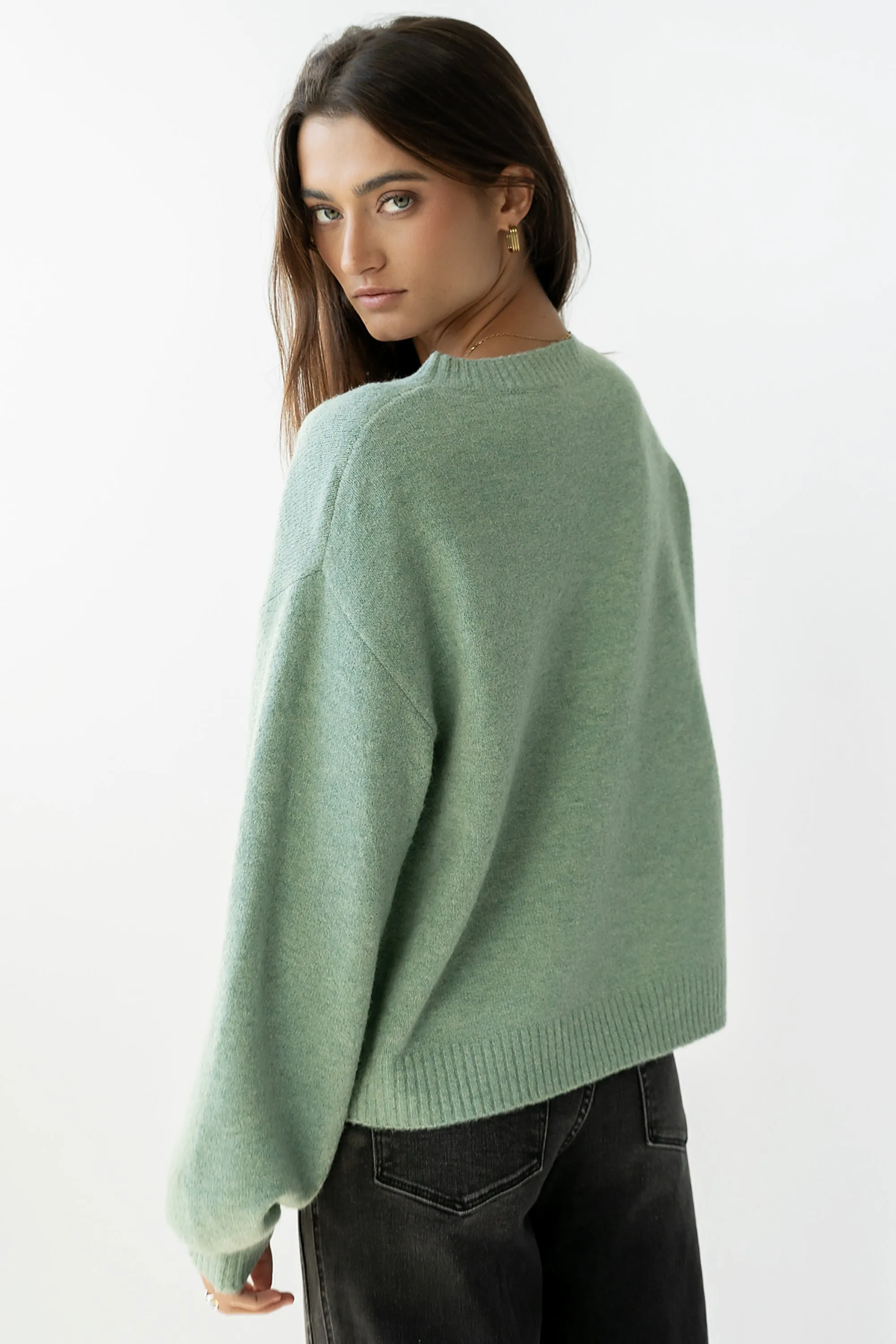 Josey Oversized Sweater in Light Blue - FINAL SALE sold by bohme product image thumbnail 3