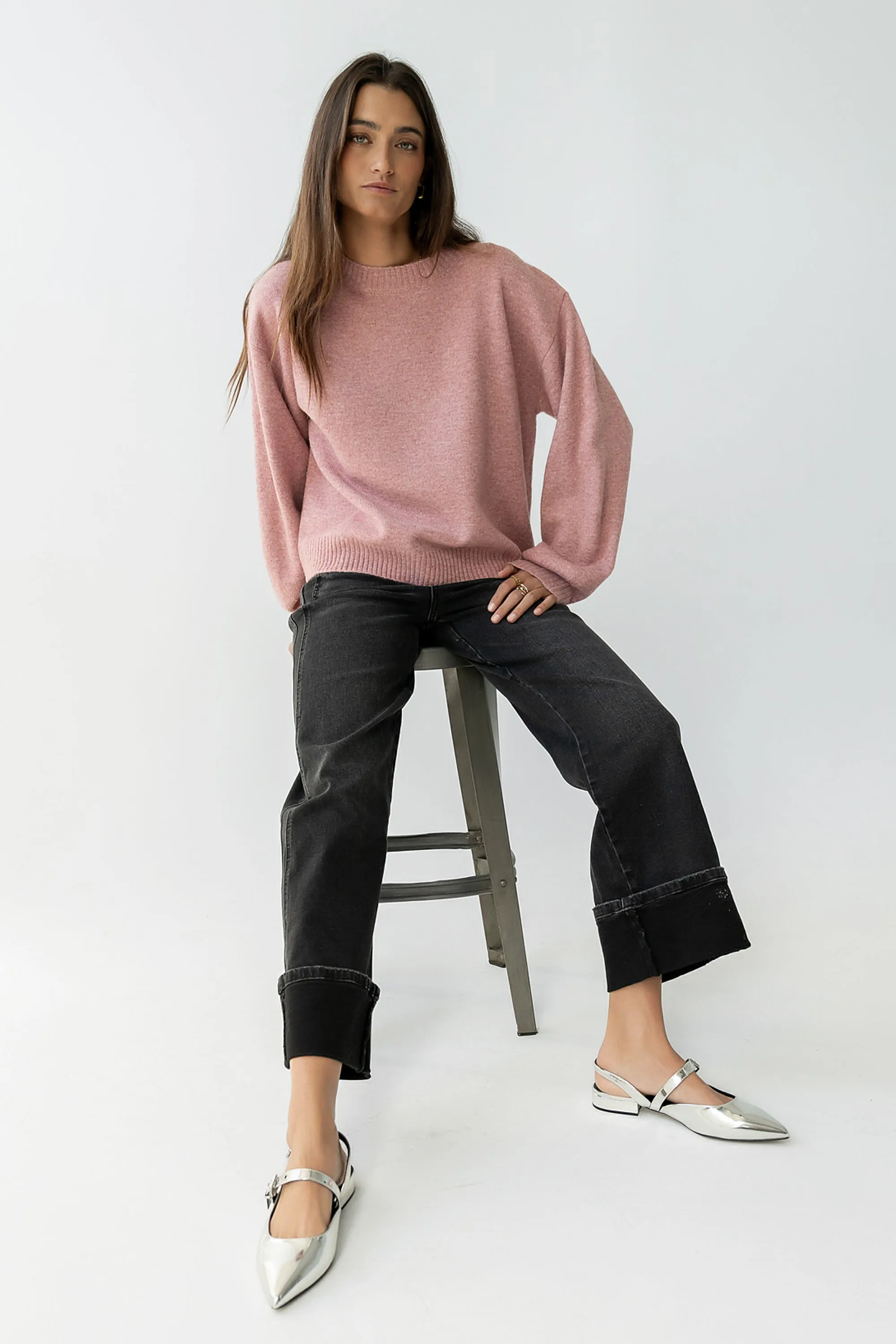 Josey Oversized Sweater in Pink sold by bohme product image thumbnail 5