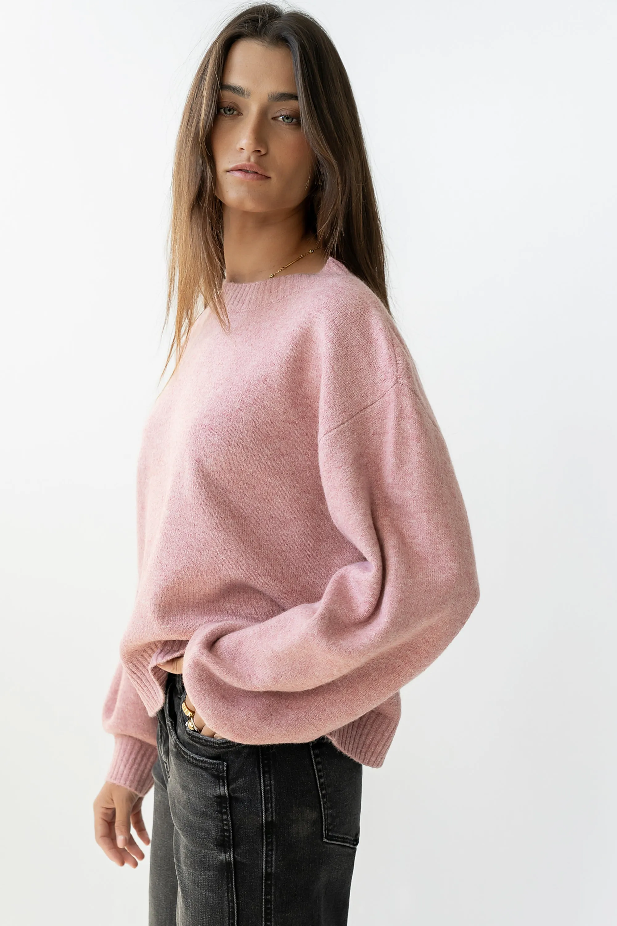 Josey Oversized Sweater in Pink sold by bohme product image thumbnail 4