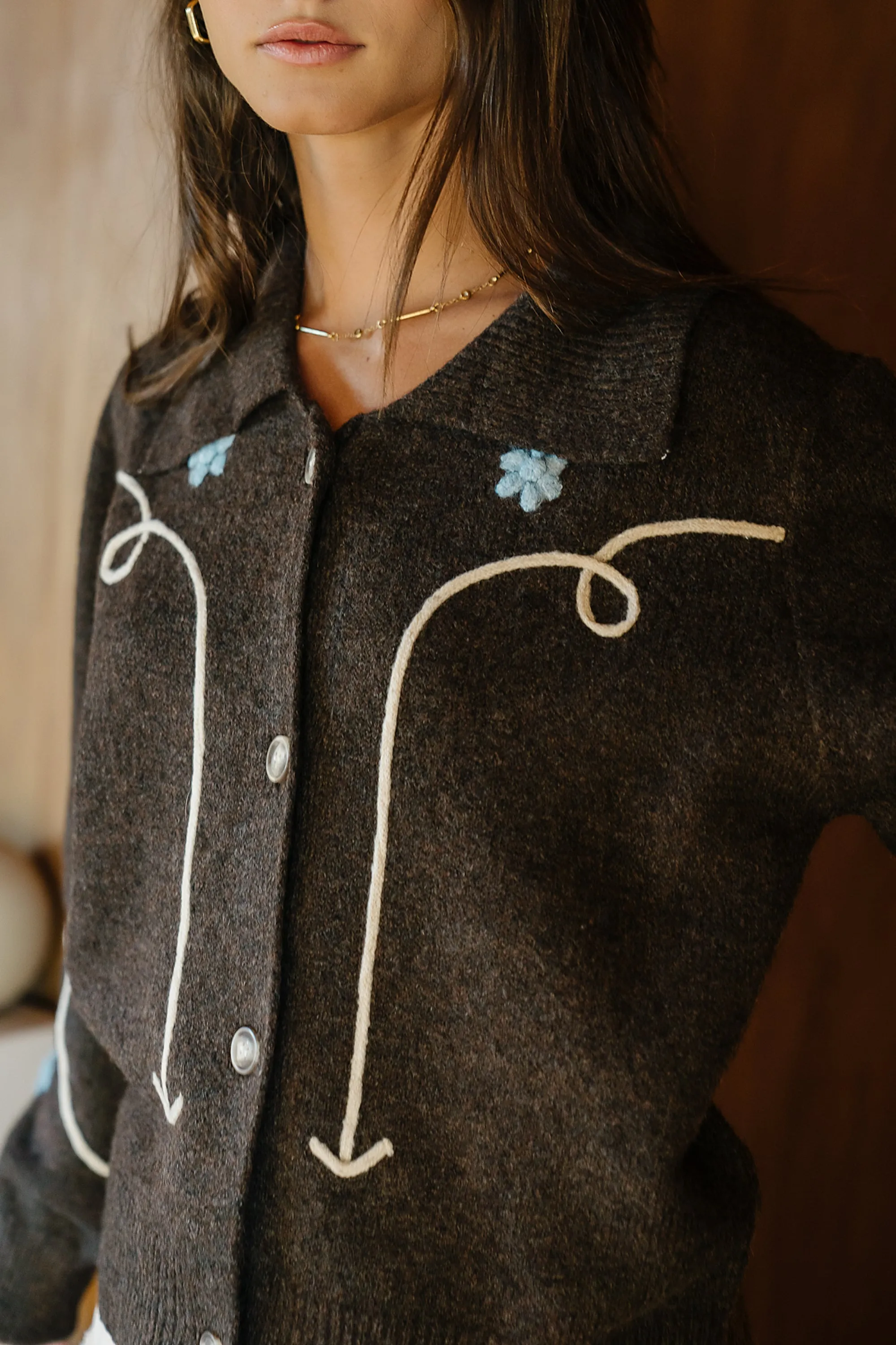 Ramero Embroidered Cardigan sold by bohme product image thumbnail 3