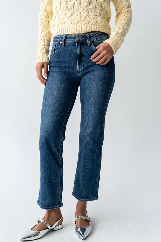 Amanda Straight Leg Jeans in Dark Wash sold by bohme