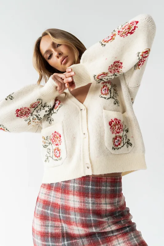 Lexie Floral Cardigan sold by bohme