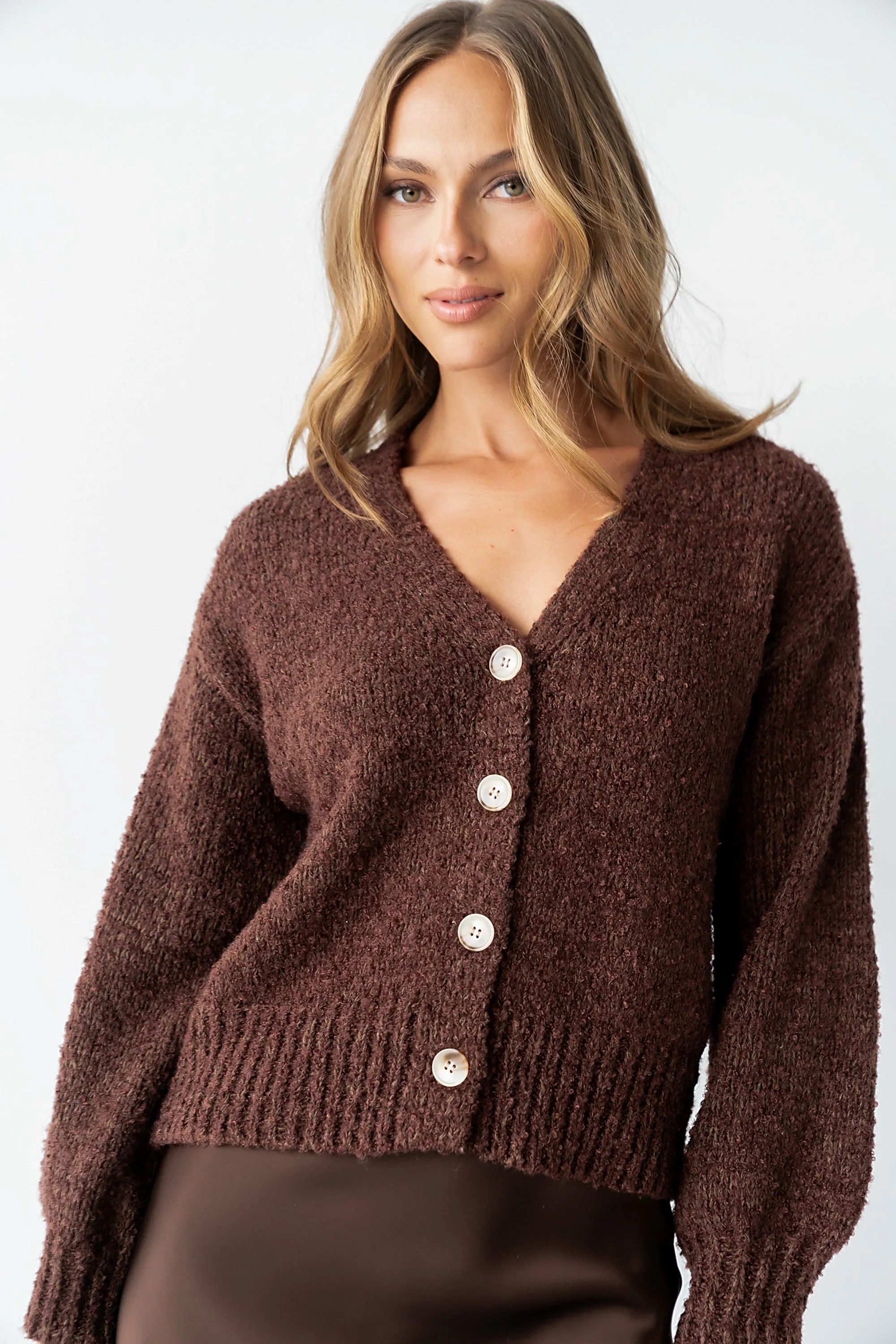 Markie Knit Cardigan in Brown sold by bohme product image thumbnail 5