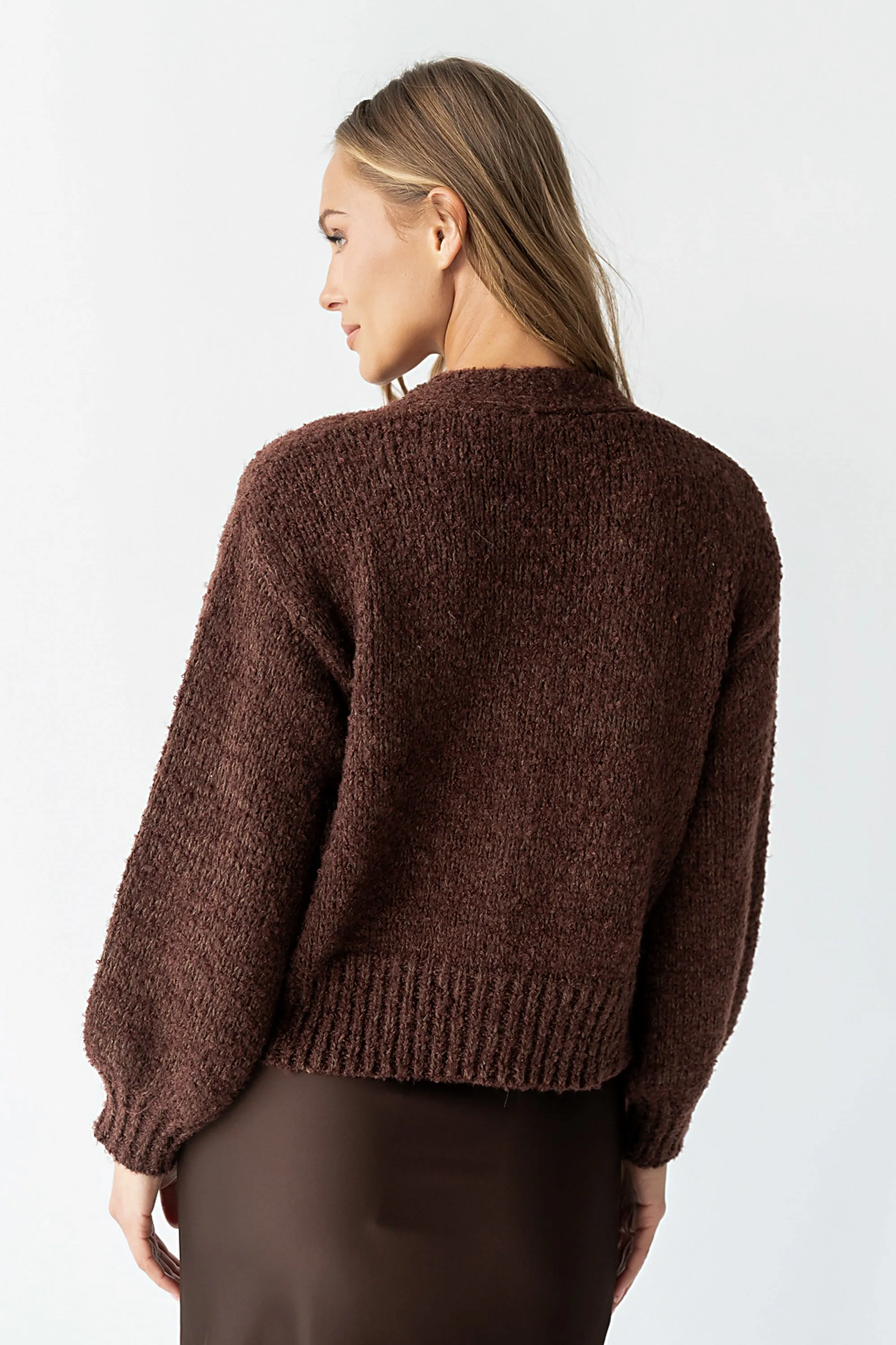 Markie Knit Cardigan in Brown sold by bohme product image thumbnail 4