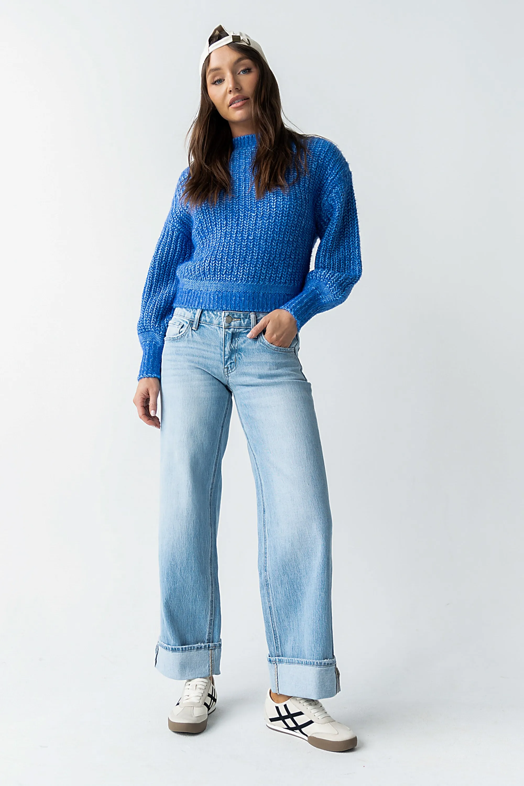 Noel Two Toned Sweater in Blue - FINAL SALE sold by bohme product image thumbnail 2